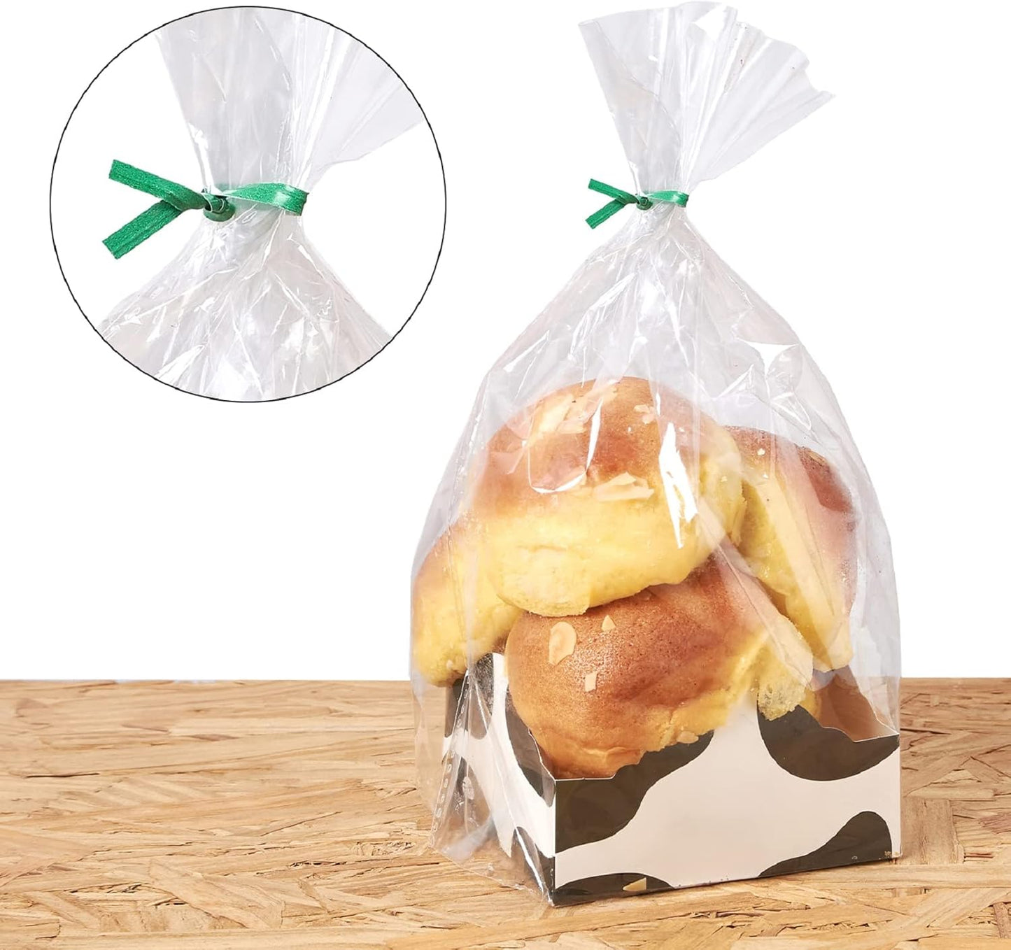 500 Pcs 5" Green Paper Twist Ties, Bread Ties Twisty-Ties for Party Cello Candy Bread Coffee Bags Cake Pops