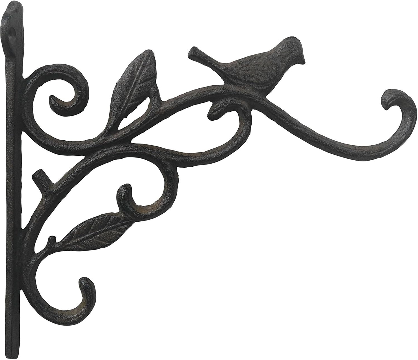 Comfy Hour Antique and Vintage Animal Collection Cast Iron Wall Mount Bracket, Hangers for Planter, Bird Feeder, Lanterns Wind Chimes, Outdoor Decoration- Bird