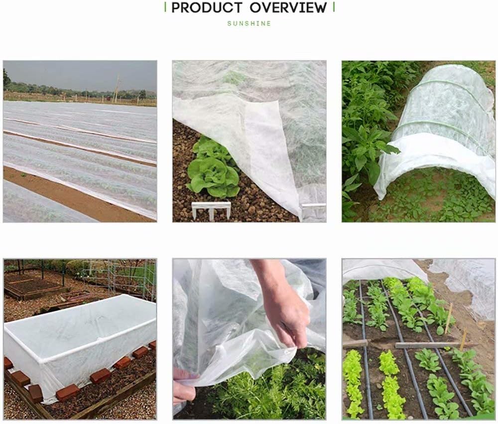 Agfabric Plant Cover Freeze Protection 0.55oz 6'x150' Floating Row Cover for Winter Cold Weather Protection Season Extension,White