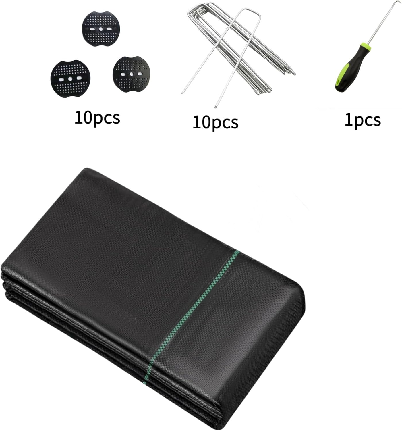 3x100ft 3.2OZ,Weed Barrier Landscape Fabric Heavy Duty, Woven Weed Control Fabric, High Permeability Good for Flower Bed, Geotextile Fabric Underlayment, Driveway (3.2ft*32ft)