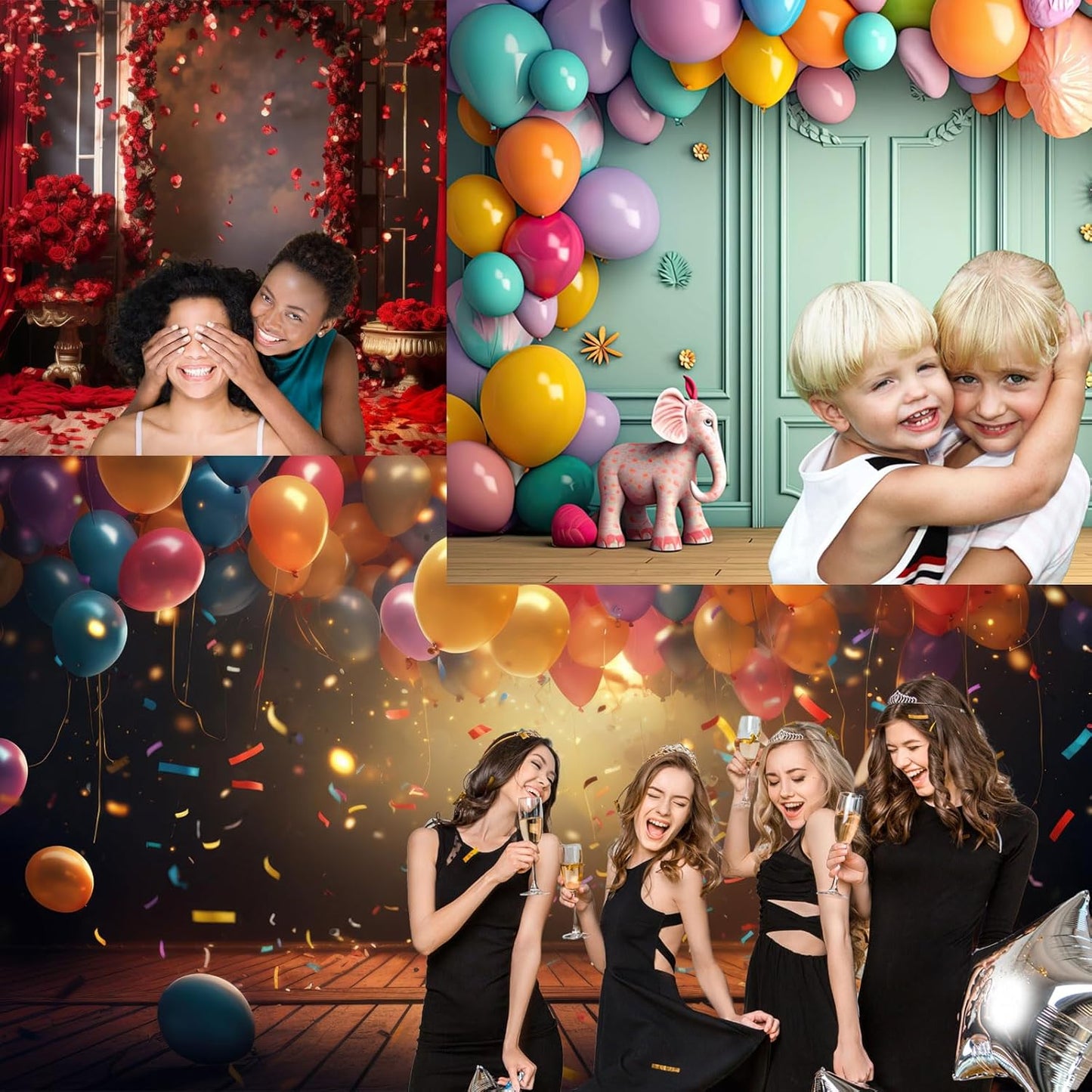 Foggy Stone Terrarium Background Green Seaweed Scenery Orange Floral Aquarium Background Durable Reptile Habitat Flower Background Mysterious Tank Backdrop Vinyl 30x18in