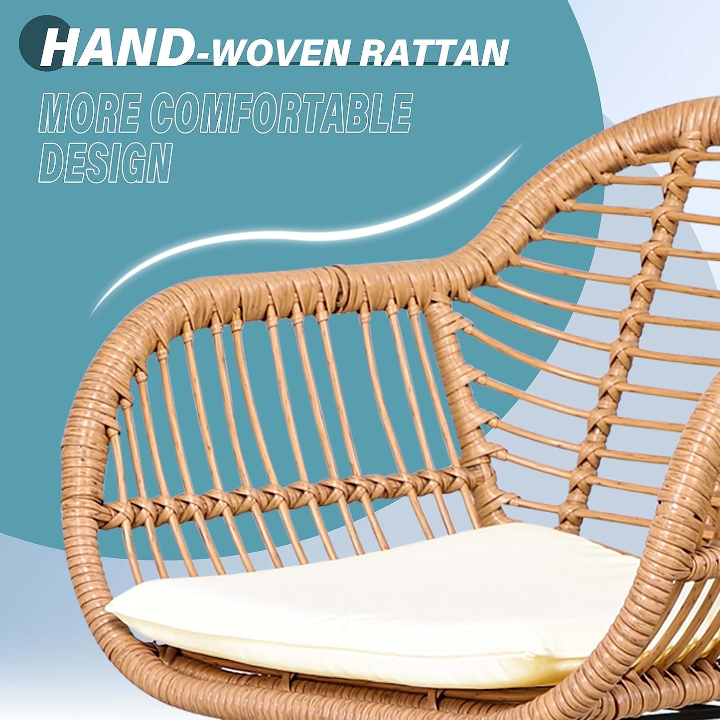 3 Piece Patio Set,Outdoor Bistro Set,Balcony Furniture,Wicker Patio Chairs,Front Porch Furniture,Outdoor Chairs Set of 2