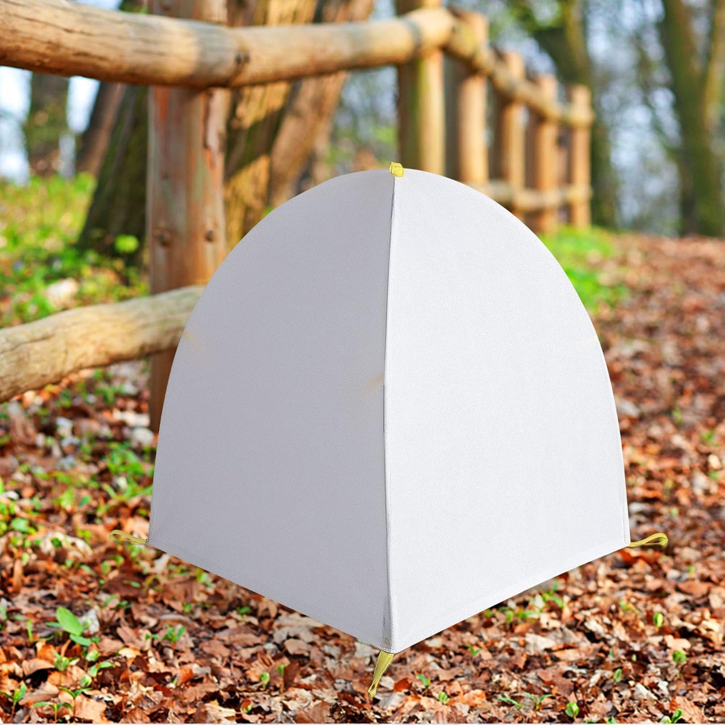 DECOHS 28 x 28 x 33 lnch Warm Plant Protection Tent- Winter Plant Covers Freeze Protection- Plant Snow & Frost Shrub Covers with Stakes Protecting Fruit Tree Potted Plants from Freezing Animals Eating