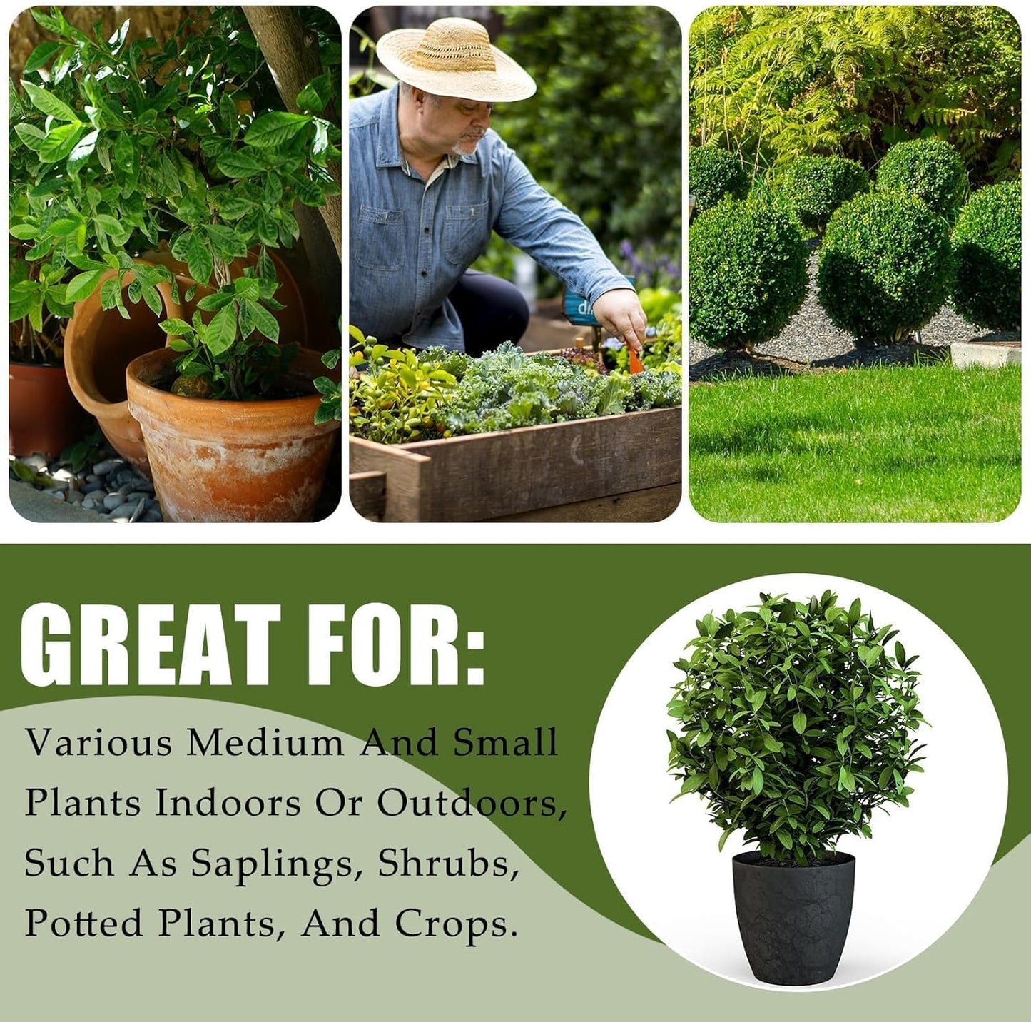 8 Pcs Plant Covers Frost Protection Bag 39.3" x 39.3" Winter Reusable Plants Jacket with Drawstring Shrub Protection Wraps Bags Frost Blanket for Winter Outdoor Garden Plants