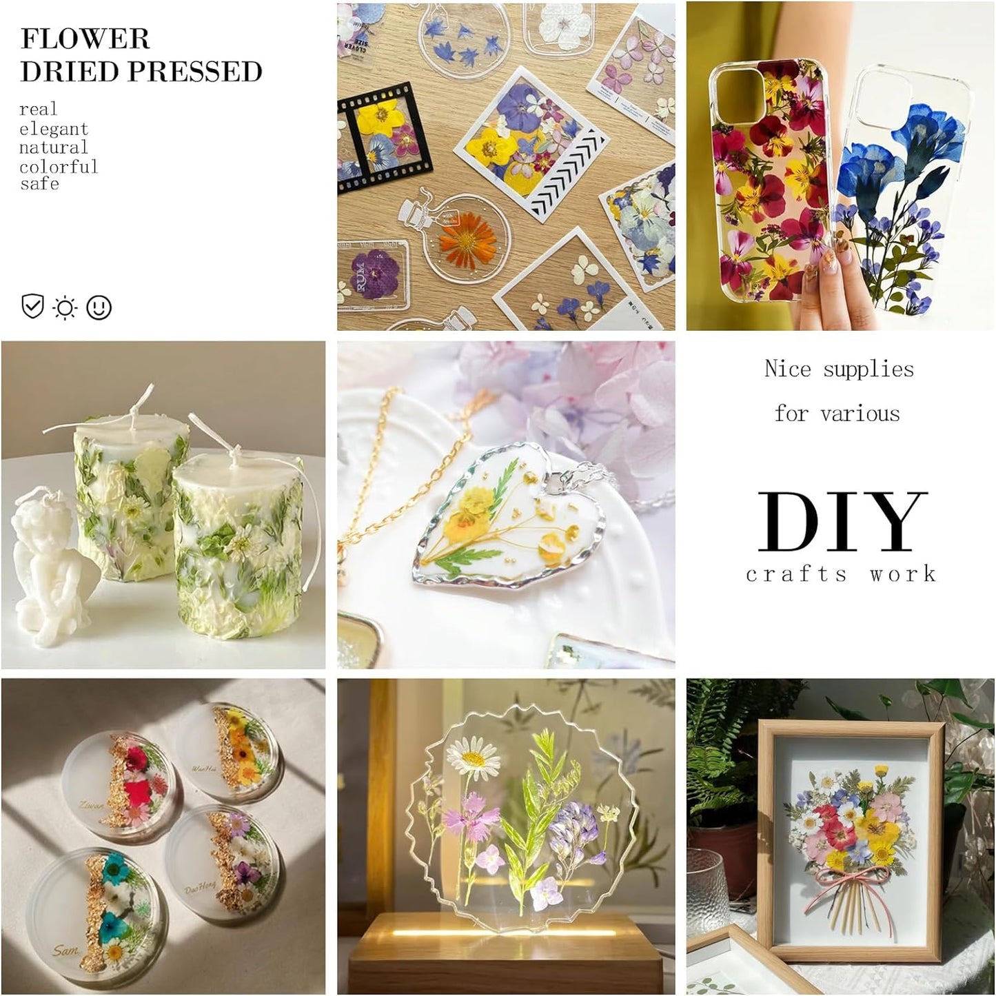 90Pcs Fall Pressed Dried Flowers for Resin, Real Assorted Autumn Natural Bulk Orange Dry Floral Leaves for DIY Art Crafts, Epoxy Molds, Jewelry, Soap, Candle Making