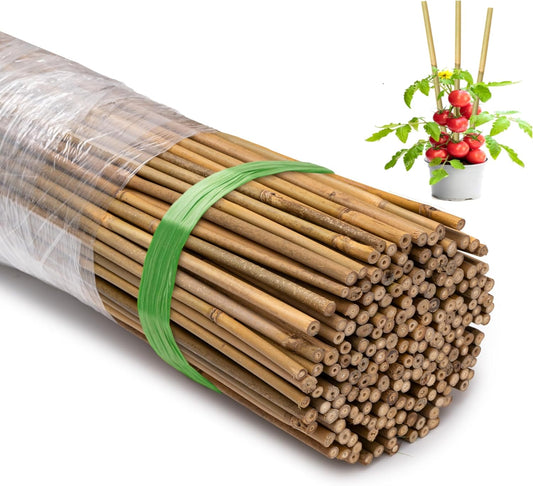 200 Pcs 18 inches Bamboo Stakes, Natural Bamboo Sticks Plant Support Stake for Indoor and Outdoor Climbing Plants