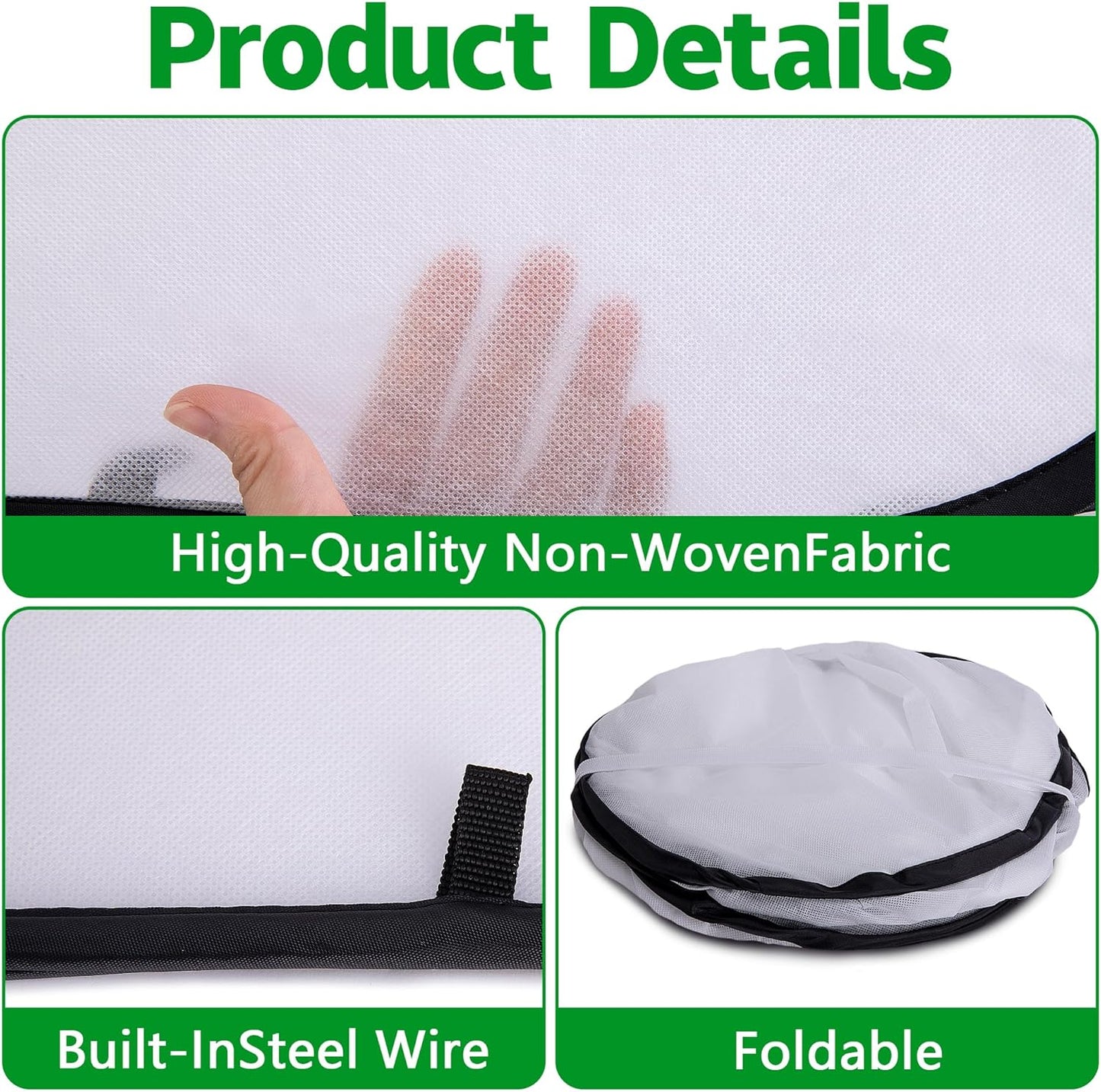 39" x 17" x 17" Pop up Rectangular Frost Protection Plant Cover, Winter Garden Plants Freeze Protection Tent, Warm Garden Bed Plant Protector Enclosure for Snow Frost Protection Indoor & Outdoor