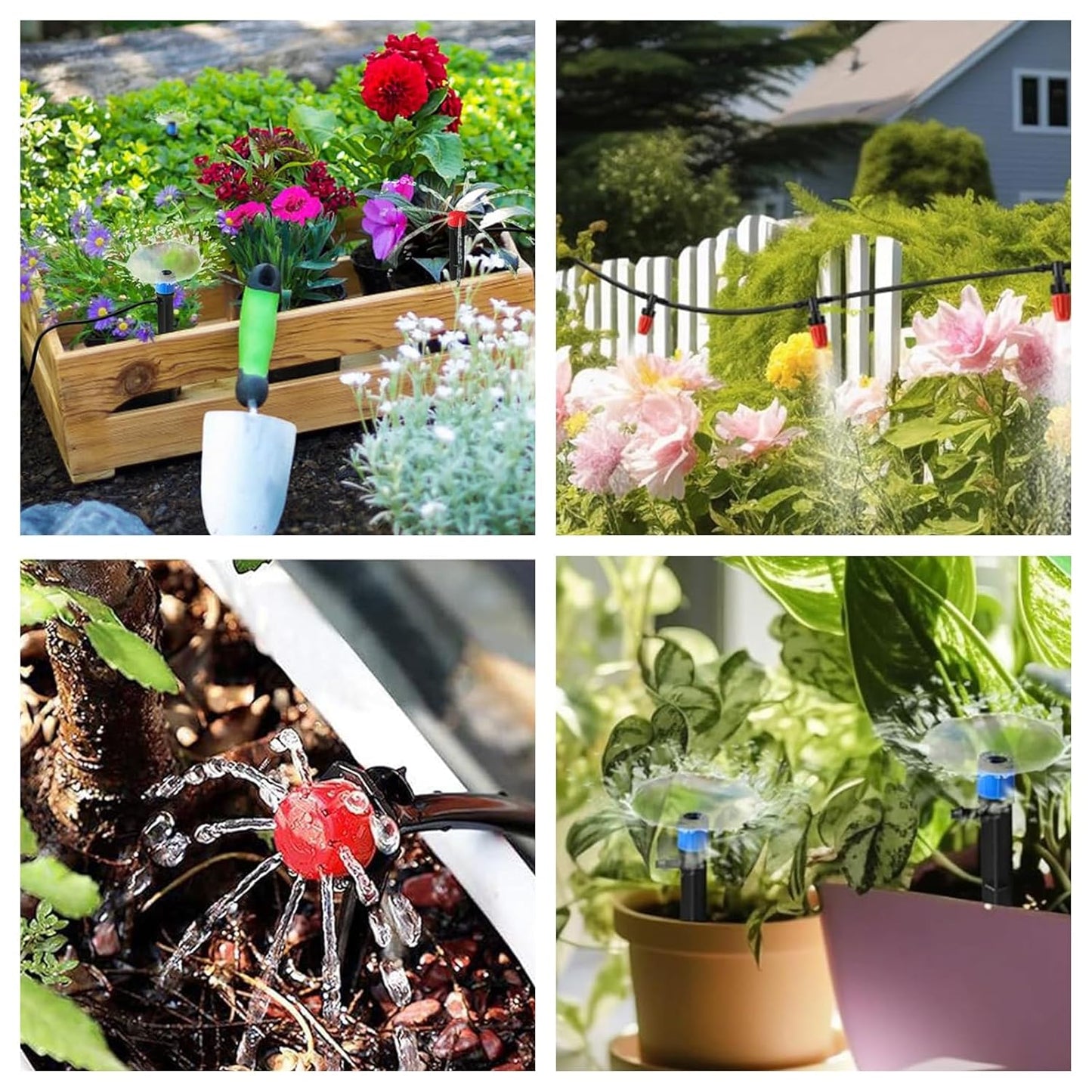 256FT Drip Irrigation System Kit, 163pc Automatic Garden Watering Misting System for Greenhouse, Yard, Lawn, Plant