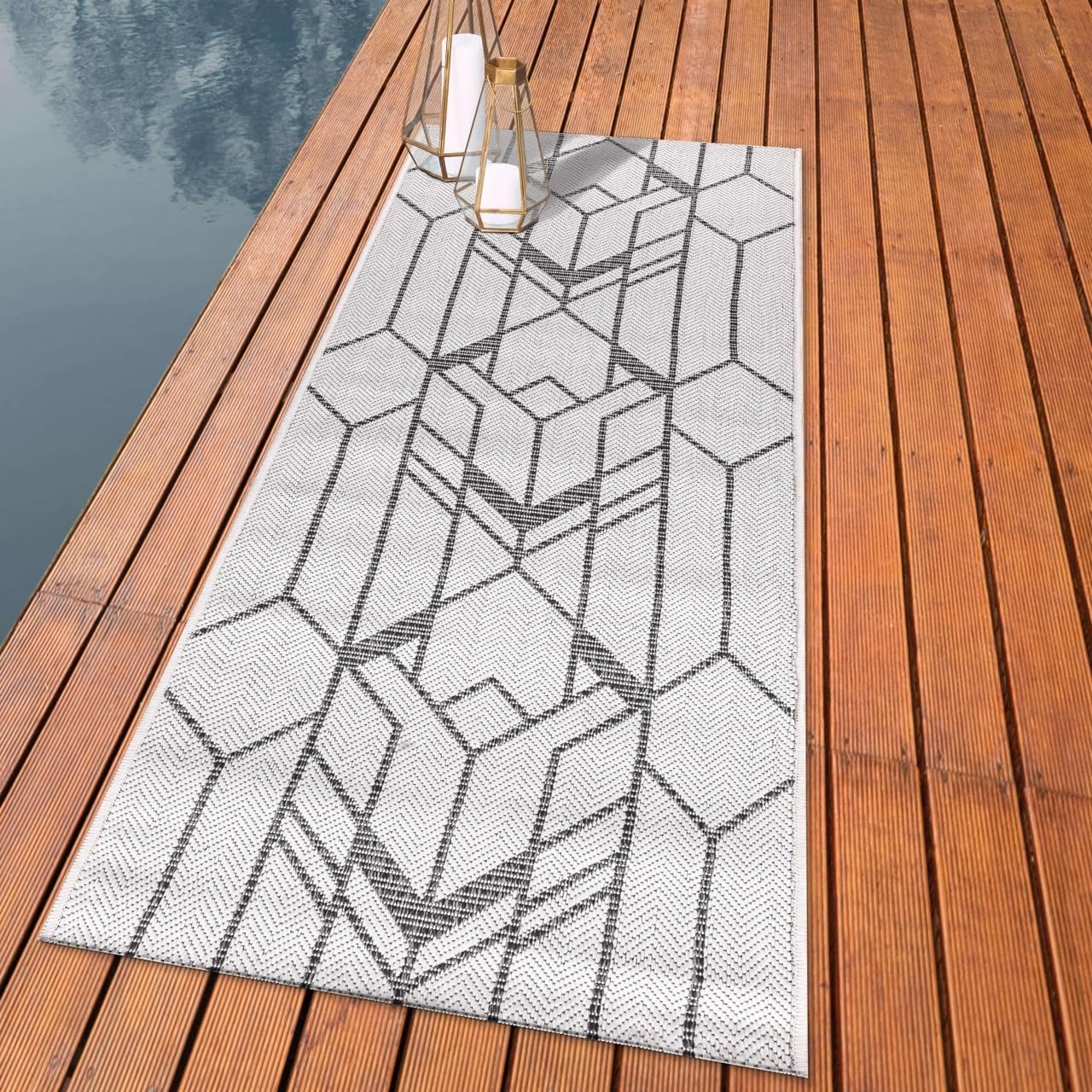 Keen Home Design Terrace Outdoor Runner Rug - 2x6 Washable Indoor/Outdoor Rug for Patio, Kitchen, Balcony, Beach, Garden, Deck and Porch, Size: 2'2"x5'7"