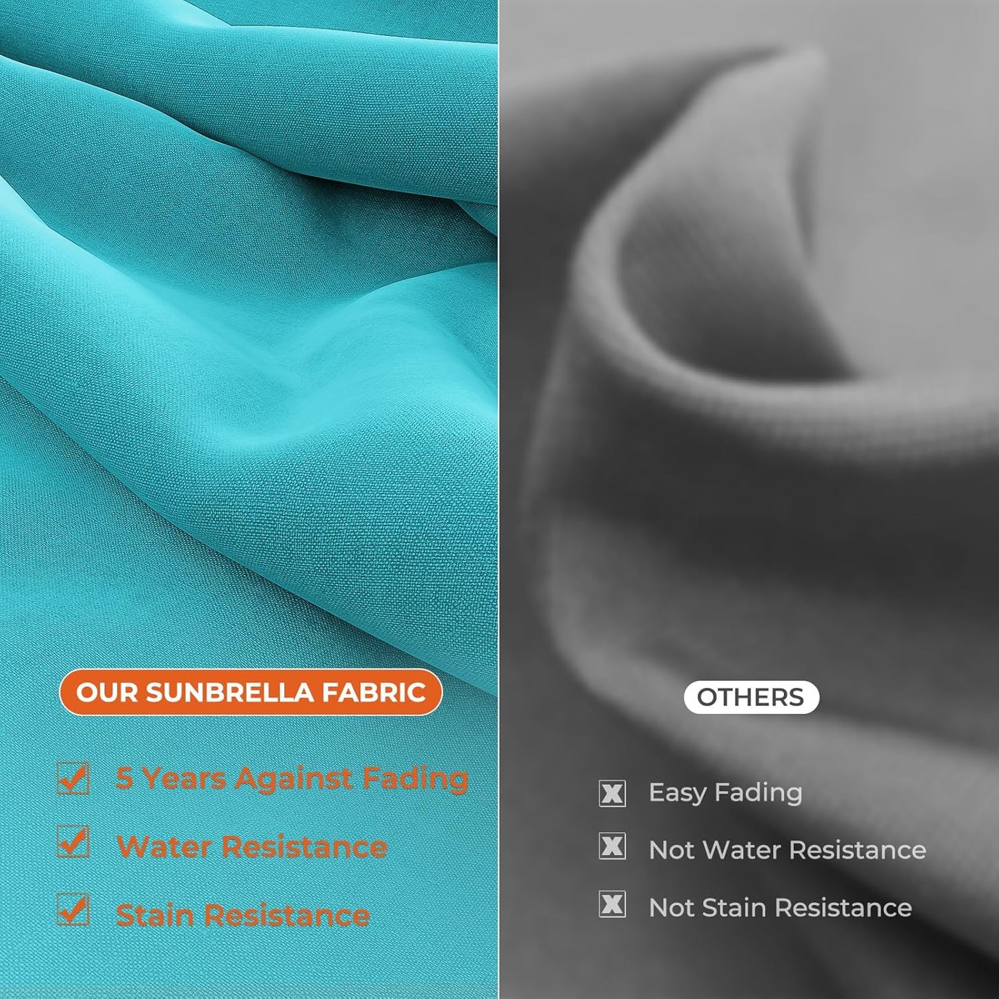 Grand patio Sunbrella 10x10 FT Cantilever Umbrella with Base Included Patio Square Aluminum Offset Umbrellas for Outdoor Pool (Aruba, 10X10 FT-SUNBRELLA)