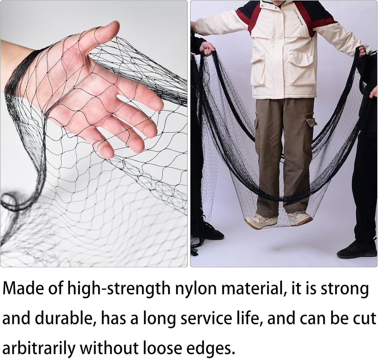 18 x 50 FT Bird Netting for Garden, 1" Square Mesh Size Heavy Duty Nylon Chicken Coop Netting for Blueberry Bushes, Fruit Trees and Vegetable Against Birds, Deer, Squirrels (18X50FT)