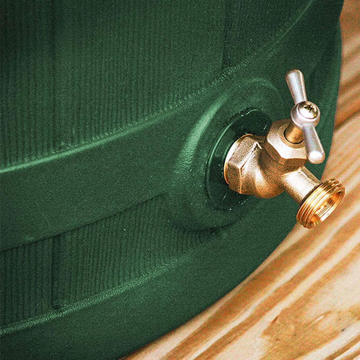 Good Ideas Rain Wizard Water Storage Premium Quality Collection Barrel with Brass Spigot, Safety Screen, and 50 Gallon Capacity, Green (2 Pack)