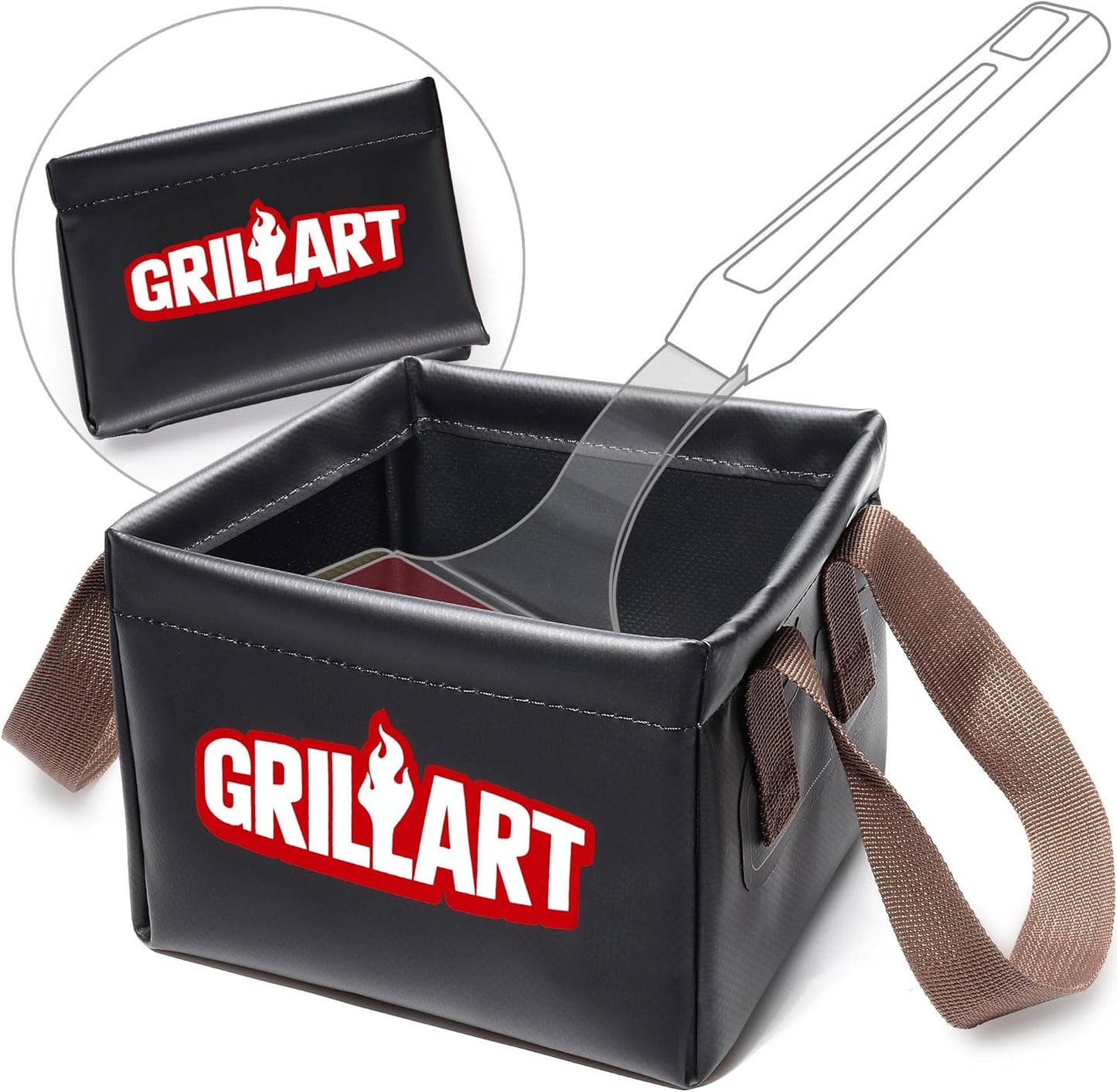 GRILLART Grill Brush Bristle Free, Soak Basin, Perfect Partner for SteamWizards Grill Brush (Only Soak Basin No Grill Brush)