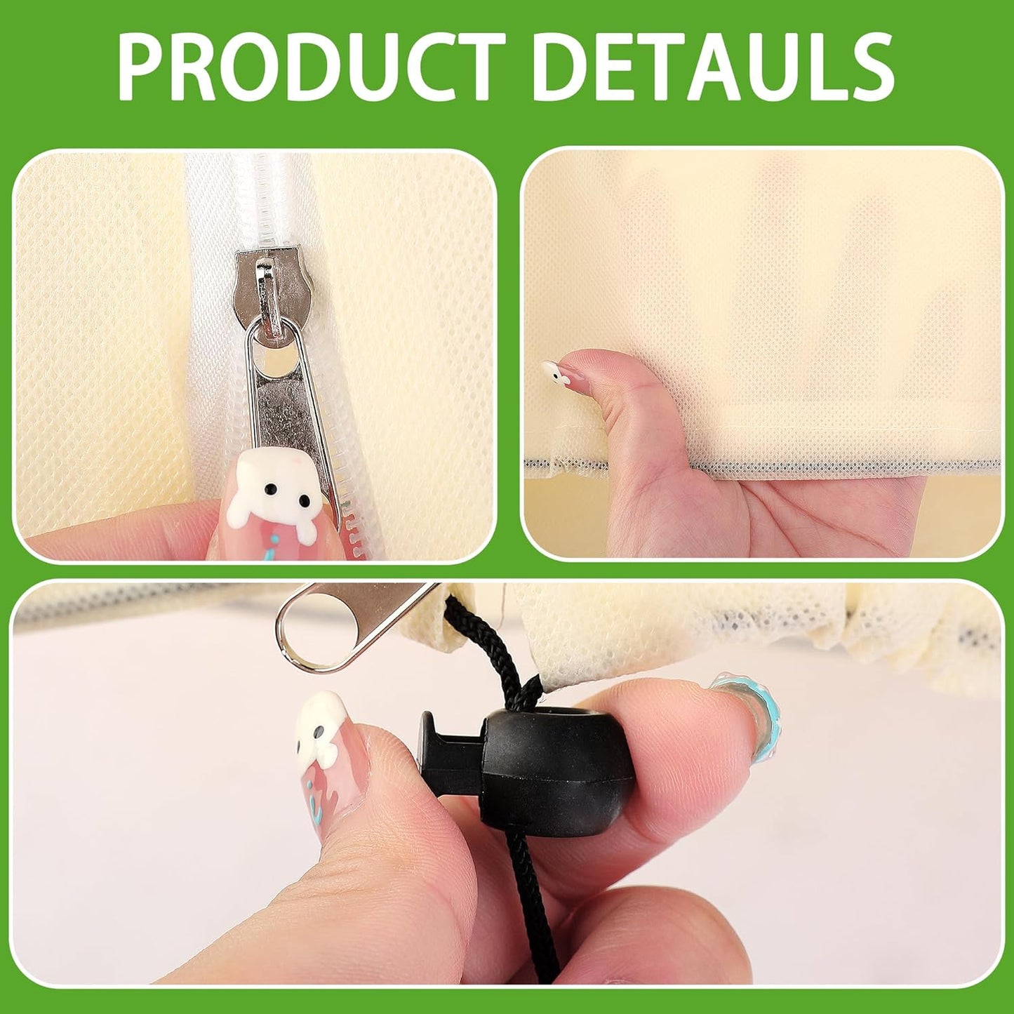 2 Pack 94" x 79" Large Plant Covers Freeze Protection- Reusable Winter Plant Frost Protection Cover Bags with Zipper Drawstring- Frost Cloth Blankets for Outdoor Plant Tree Against Freezing Animal Eat