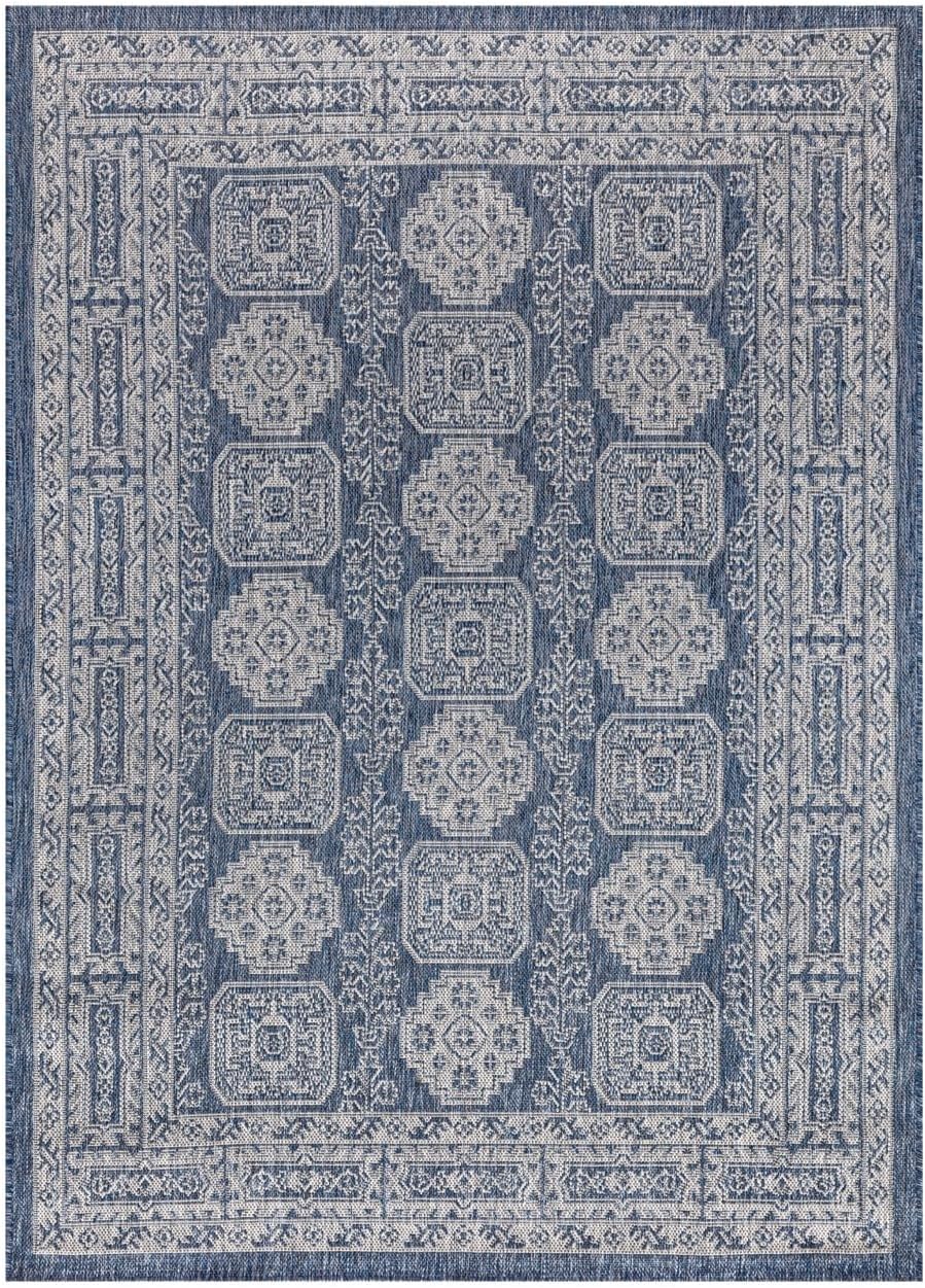 Keen Home Design Terrace Outdoor Area Rug - 4x6 Washable Indoor/Outdoor Rug for Patio, Kitchen, Balcony, Beach, Garden, Deck and Porch, Size: 3'10"x5'7"