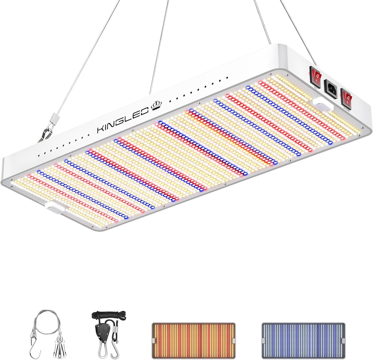 2025 KP4000 LED Grow Lights with Yield LEDs 5x5ft Coverage Full Spectrum Grow Lights for Indoor Hydroponic Plants Greenhouse Growing Lamps Veg Bloom Daul Mode
