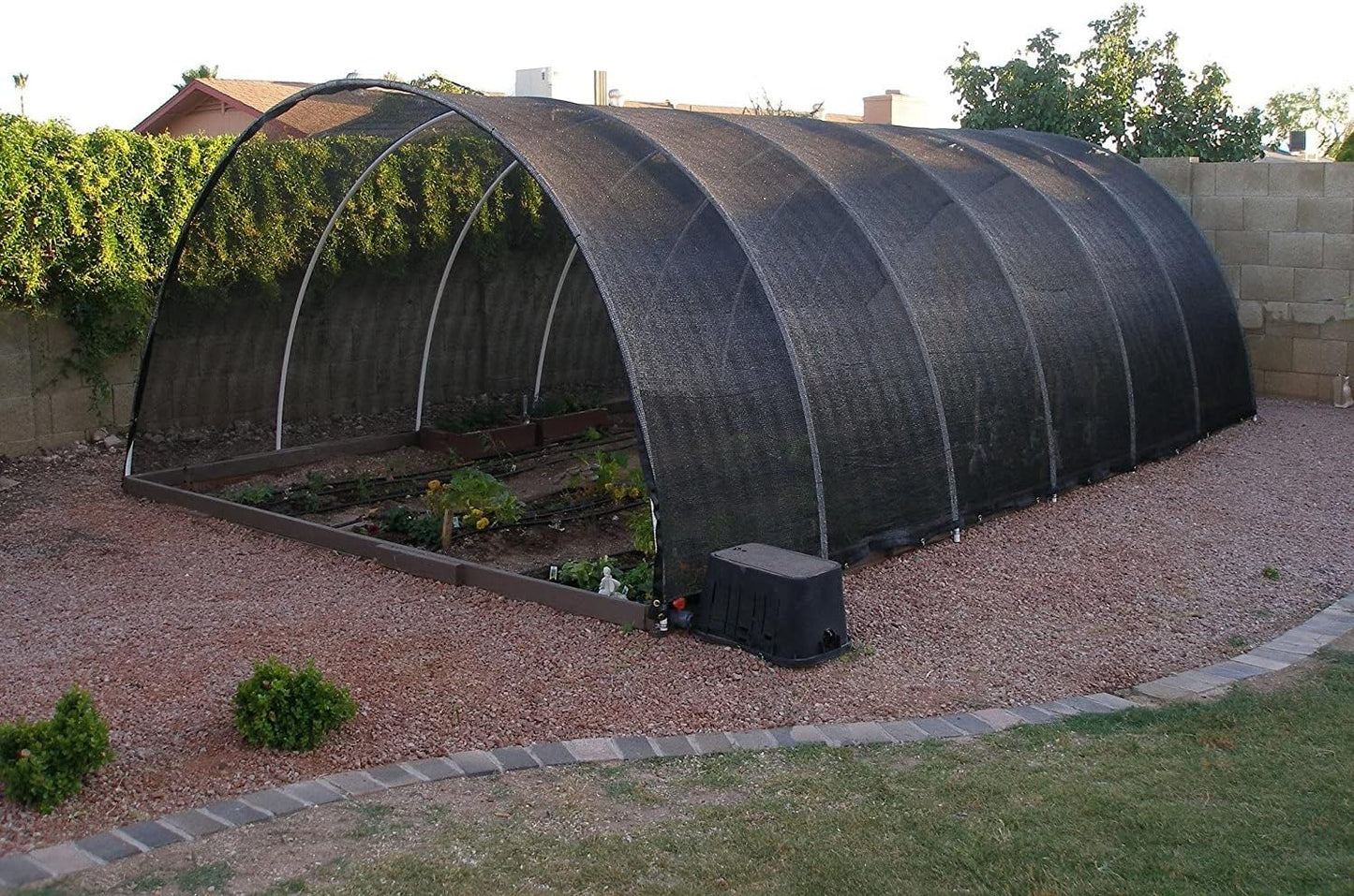 Agfabric 12 X 20ft 50% Shade Cloth Sun Shade Fabric Sunblock Shade Cloth Cover with Clips for Plants, Black