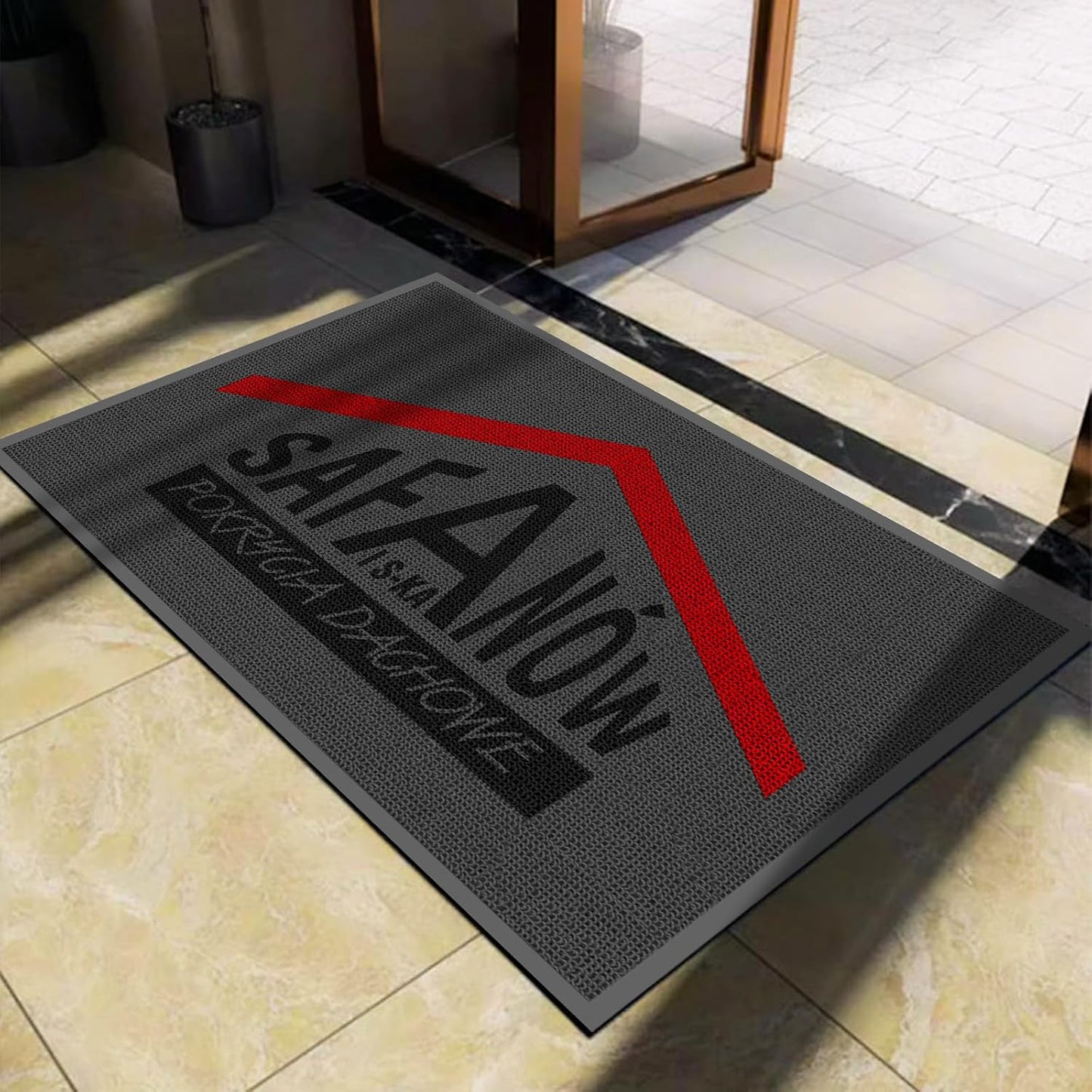 Custom Personalized Floor Mat with Any Logo Text Entryway Commercial Area Rugs Welcome Doormat Carpet for Business Home Indoor/Outdoor Non Slip Washable Durable