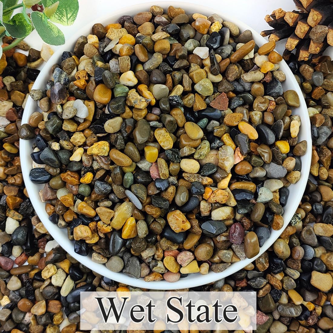 5lbs Aquarium Gravel, 1/4" Fish Tank Gravel Natural River Rocks Succulent Cactus Pea Gravel for Plants, Pebbles for Gardening, Flower Pots, Vase Fillers, Indoor Water Fountains, Landscaping