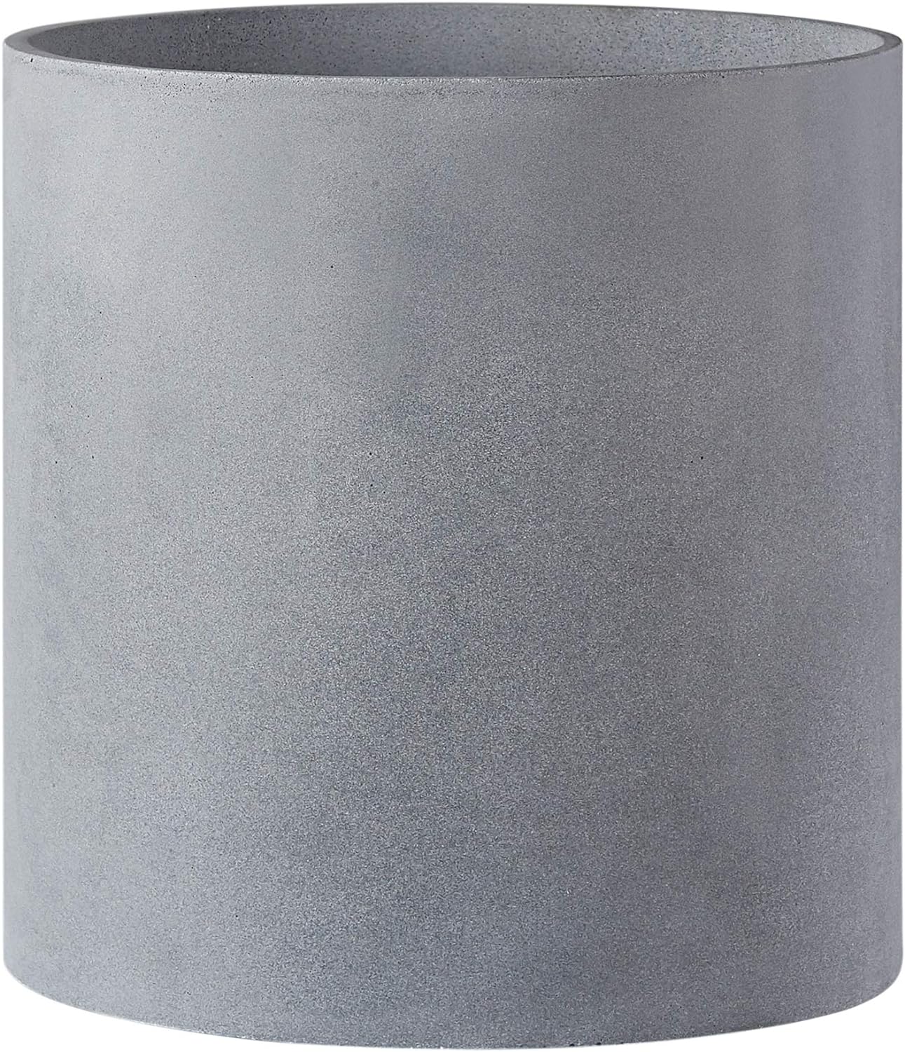 FaithLand Plant Pot 8 inch - Perfectly Fits Mid-Century Modern Plant Stand - Drainage Plug and Drainage Mesh Screen - Gray Planter Pot