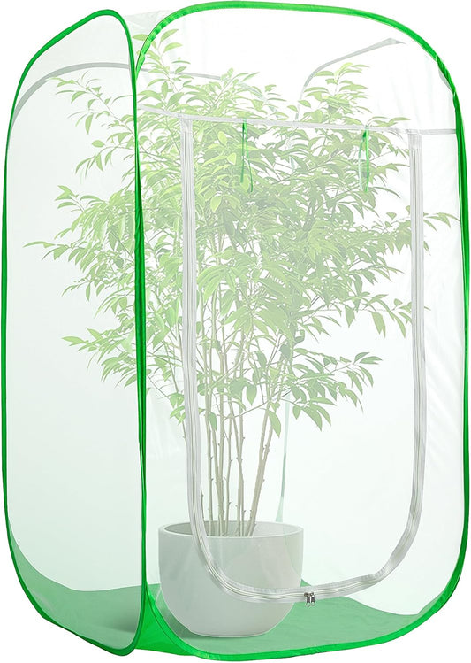 59" x 35" x 35" Pop Up Garden Mesh Plant Cover, Plant Protectors Mesh Plant Enclosure, Garden Net Cage Pest Protection Guard Tent with Storage Bag for Protect Plant Vegetable Fruit from Birds Insects