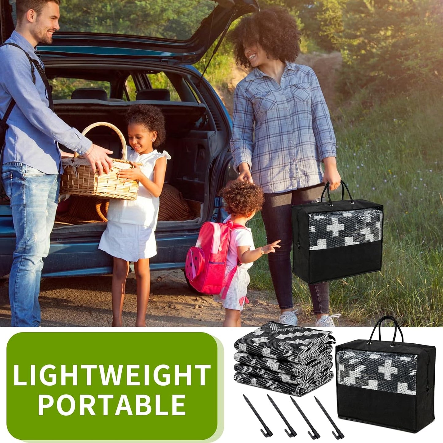 Outdoor Rug 5x8 ft Waterproof, Reversible Outdoor Plastic Straw Rug for Patios Clearance, Outdoor Area Rug Carpet RV Mat for Camping Backyard Deck Porch