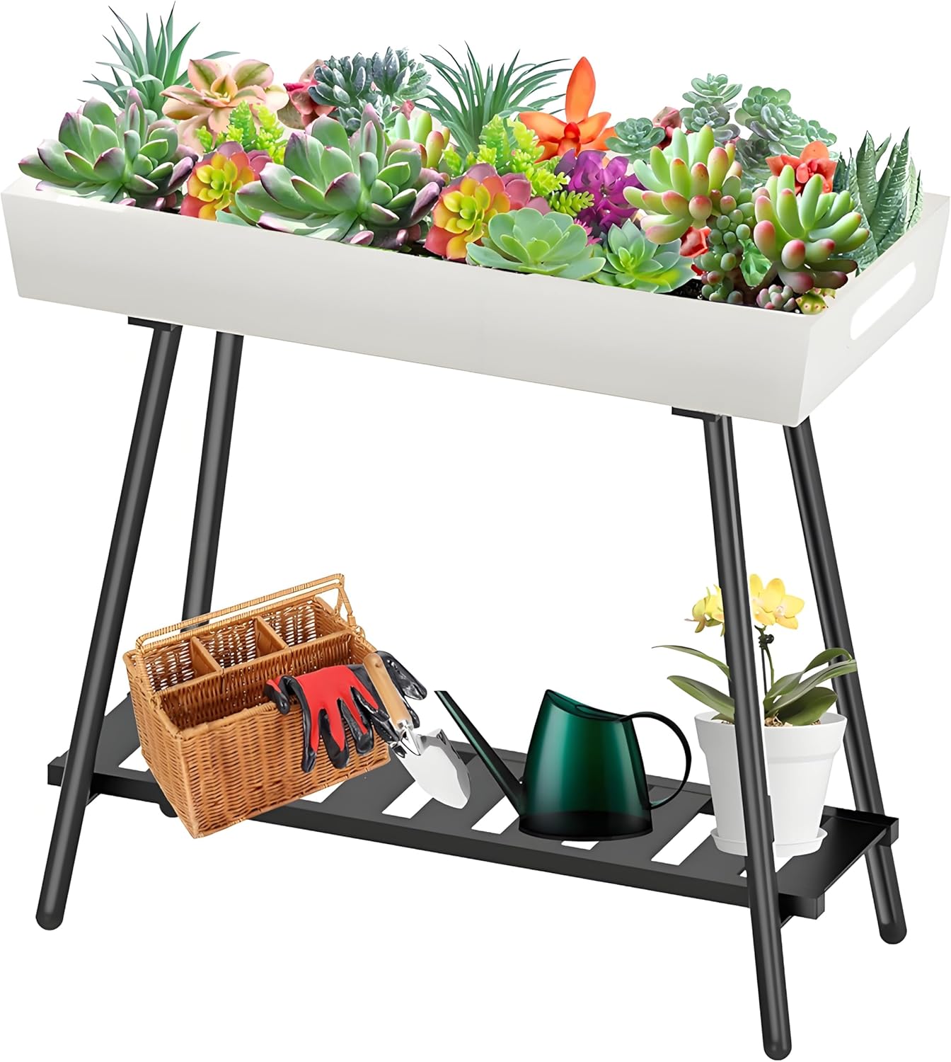 Exceptional Indoor & Outdoor Plant Stand Aluminum Flower Rack - Perfect for Patio, Lawn, Garden - Aesthetically Pleasing & Durably Crafted Plant Holder