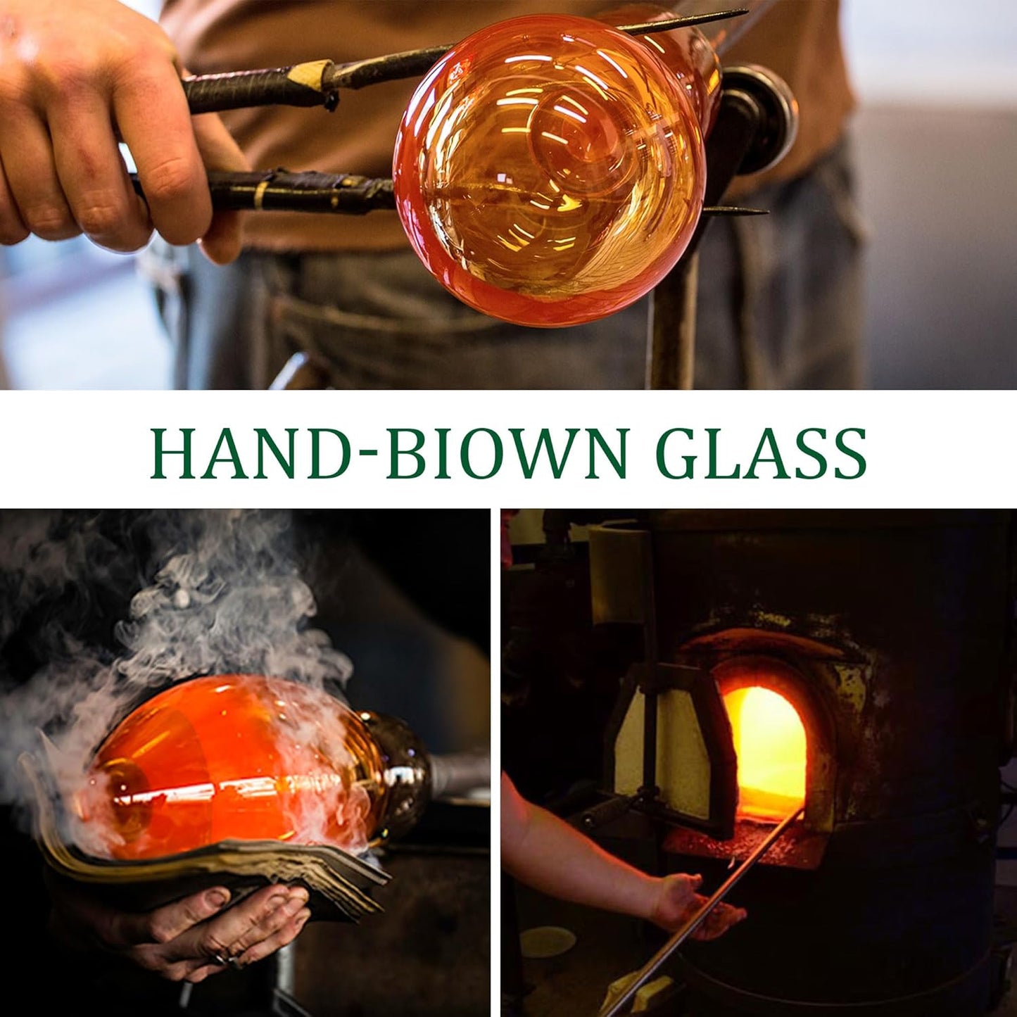 6 Pcs Blown Glass Ornaments Balls, 2.3inch Hand Blown Glass Christmas Ornaments for Tree, Hanging Gazing Ball Friendship Ball Witch Balls for Window Garden Home Decor for Women