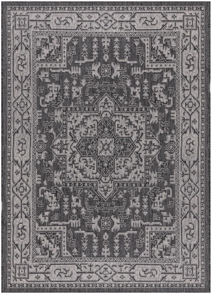 Keen Home Design Terrace Outdoor Area Rug - 5x8 Washable Indoor/Outdoor Rug for Patio, Kitchen, Balcony, Beach, Garden, Deck and Porch, Size: 5'3"x7'7"