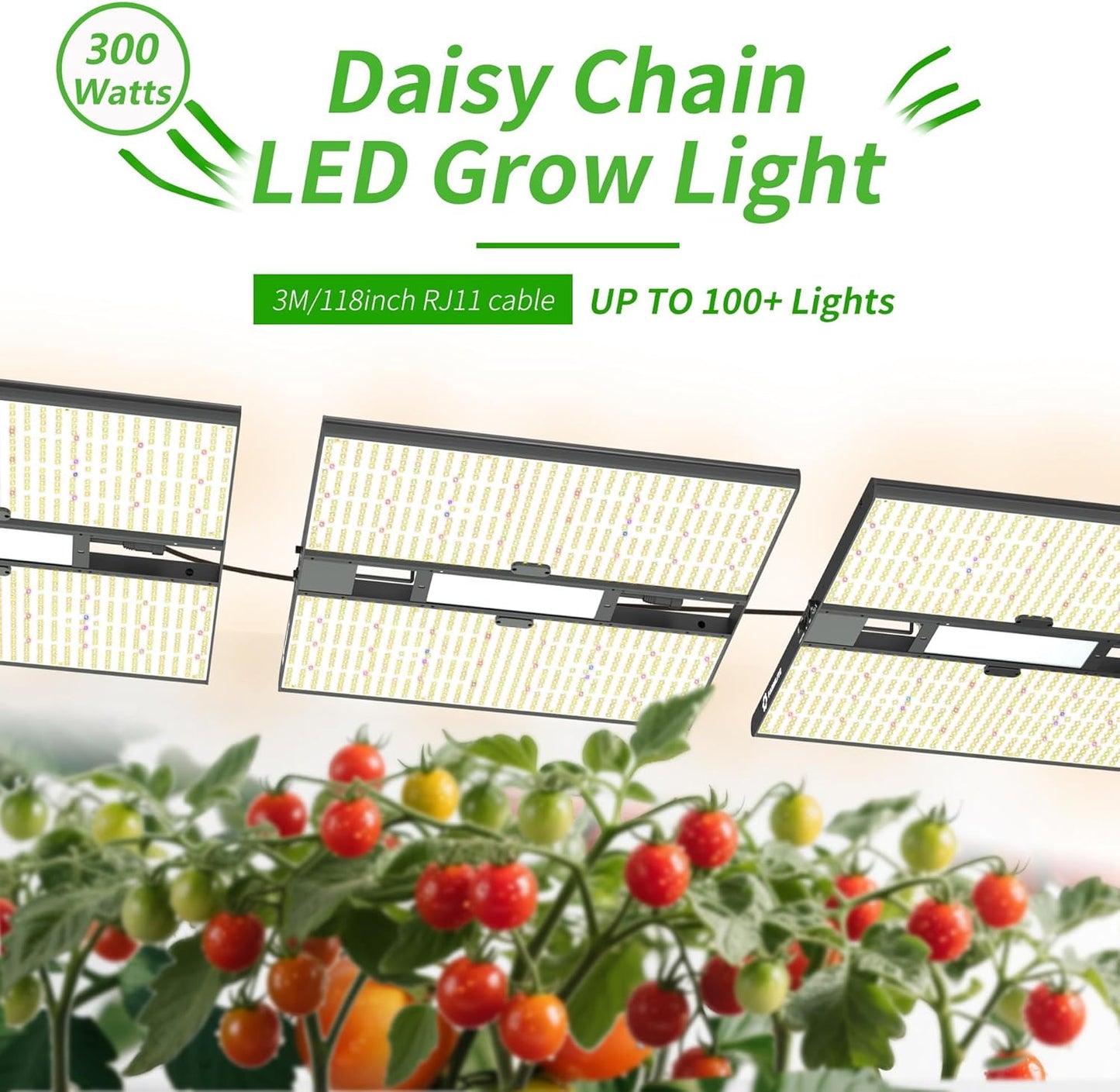FARMLITE Grow Light for Indoor Plants Quantum Board Grow Light Full Spectrum Led Grow Lights Growing Lamp Daisy Chain Dimmable (300Watts)