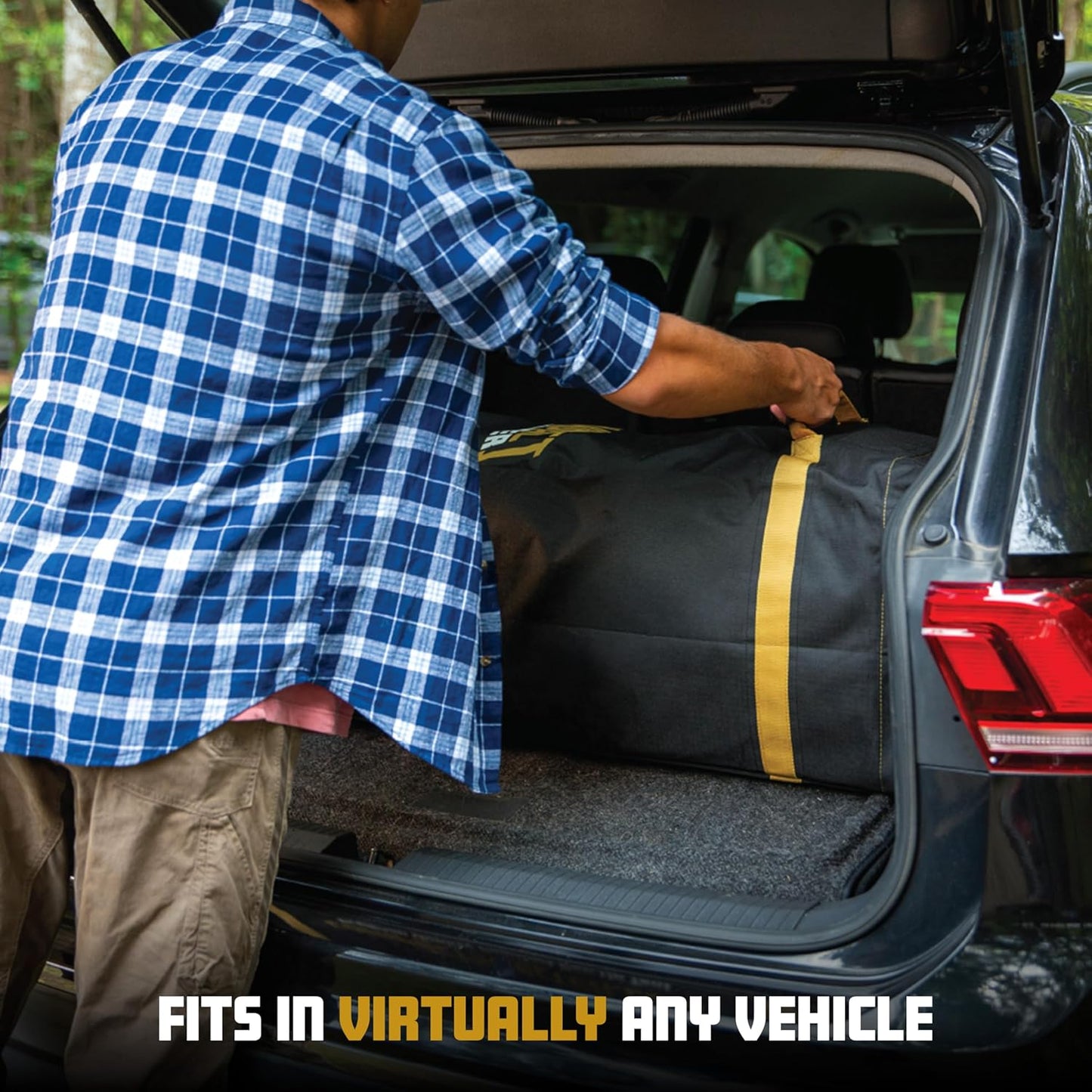 8x8 Heavy Duty Pop Up Canopy by Compact Shelter - EZ Setup, Commercial Grade Aluminum Frame, 42” Folded Frame Height, UPF 50+, Adjustable Portable Tent for Beach, Events, Camping, Roller Bag (White)