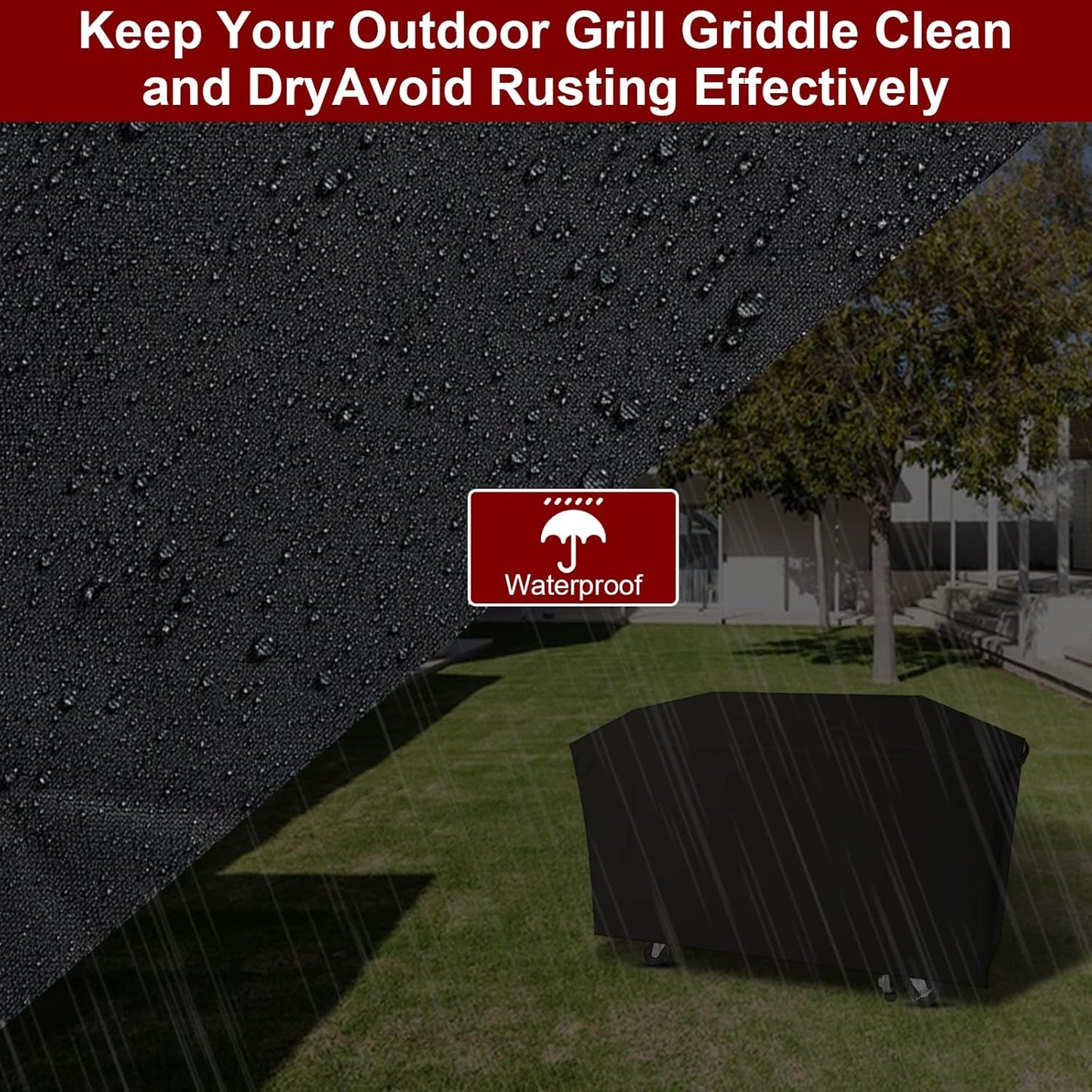 Grill Cover for Royal Gourmet GB8001B GB8003 8-Burner Gas Grill,Outdoor Griddle Cover