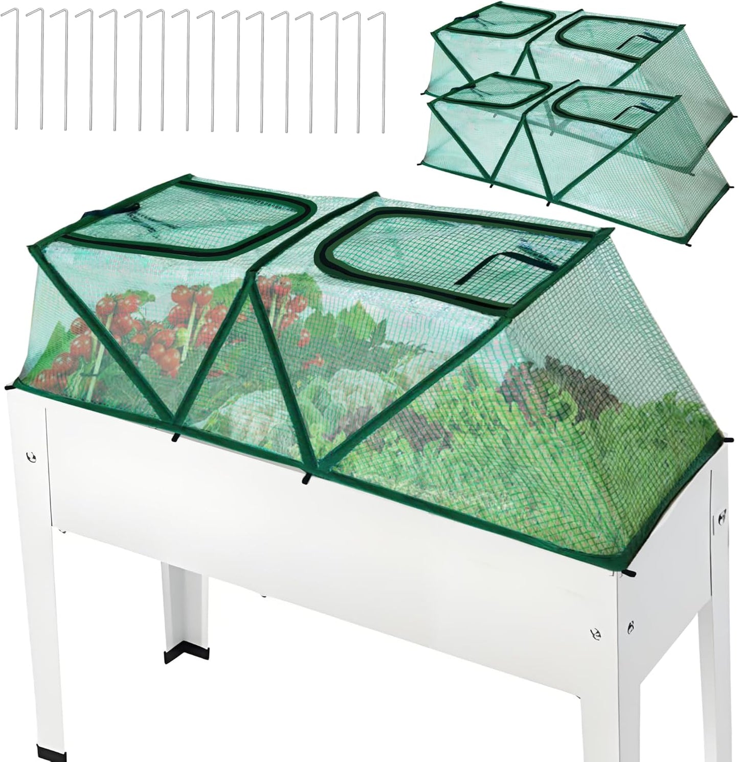 47.2" *14.6" *13.4" Foldable Garden Row Accelerator Plants Cover for Raised Garden Bed, Mini Greenhouse Cover with Two Air Hole and Breathable Mesh, Frost Cover for Plant Vegetable Seedling Protector