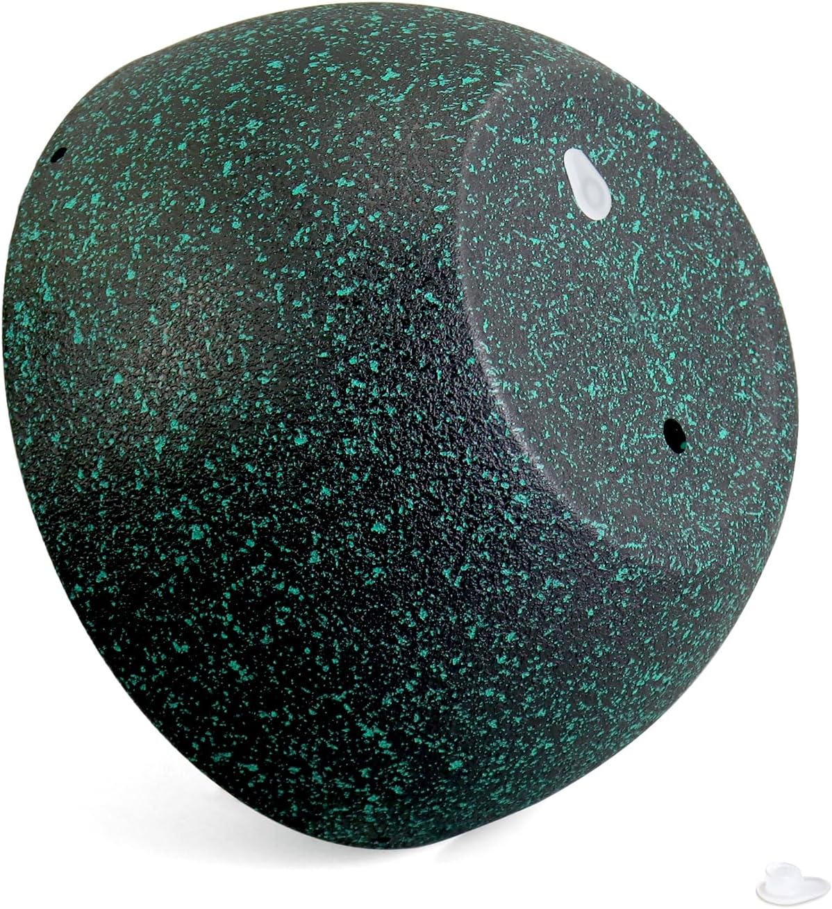 12 inch Large Hanging Planters for Indoor Outdoor Plants, 2 Pack Hanging Flower Pots with Drainage Holes and Chain, Plastic Hanging Baskets for House Plants, Black with Green Speckles