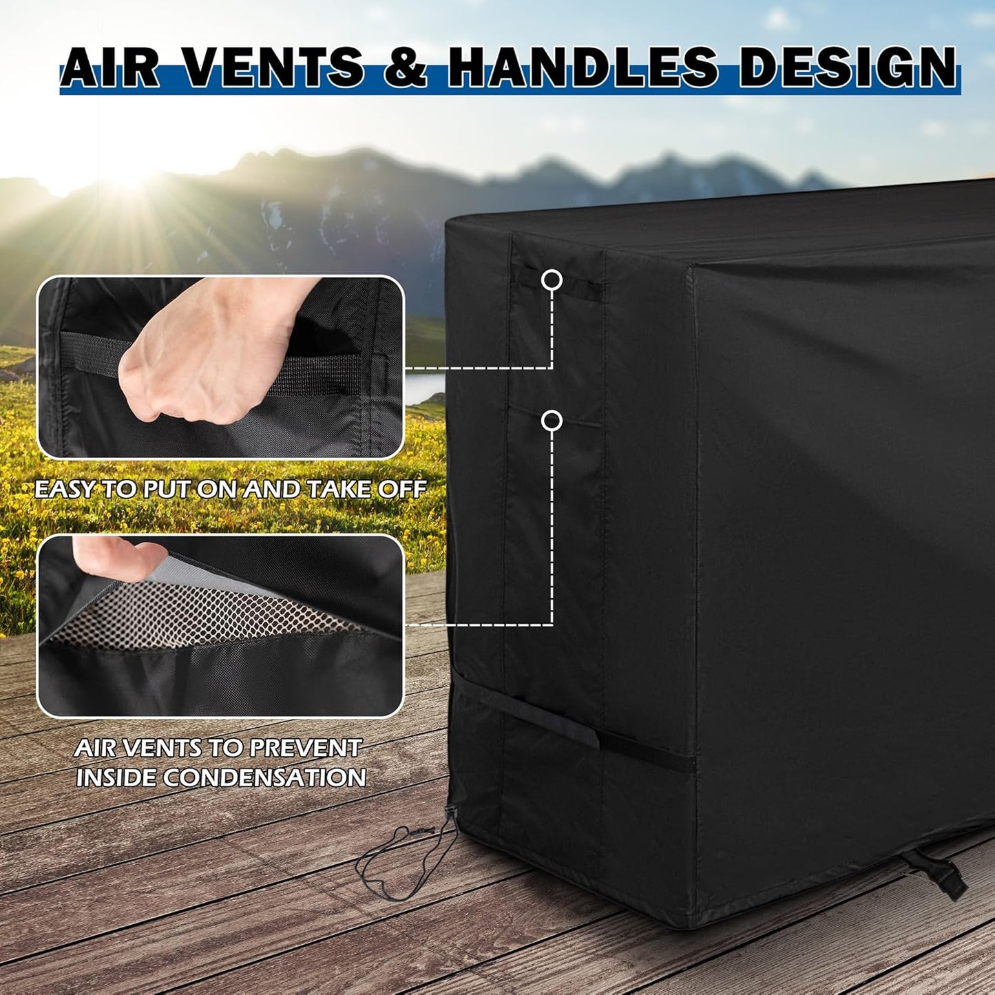 Griddle Cover for Blackstone 1819 Griddle and Charcoal Combo, Grill Cover for Blackstone 17" Propane Griddle and Charcoal Grill Combo-Protective and Waterproof