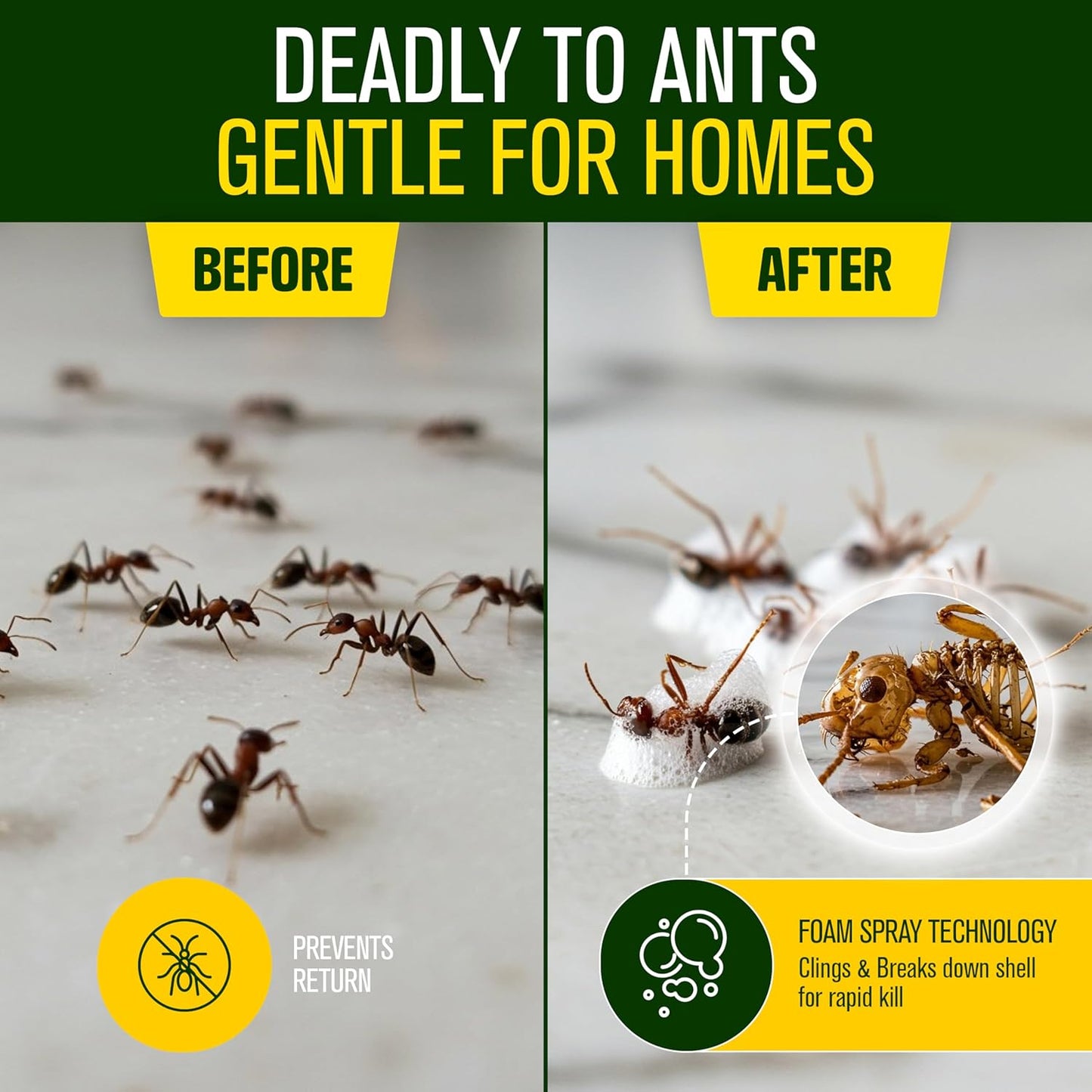 Green Guard Pest Control Spray - Indoor & Outdoor Killer of Ants, Roaches, Spiders & Other Crawling Insects, Safe Around Children & Pets, Plant-Based, Pleasant Scent (Cinnamon Might, 32oz)