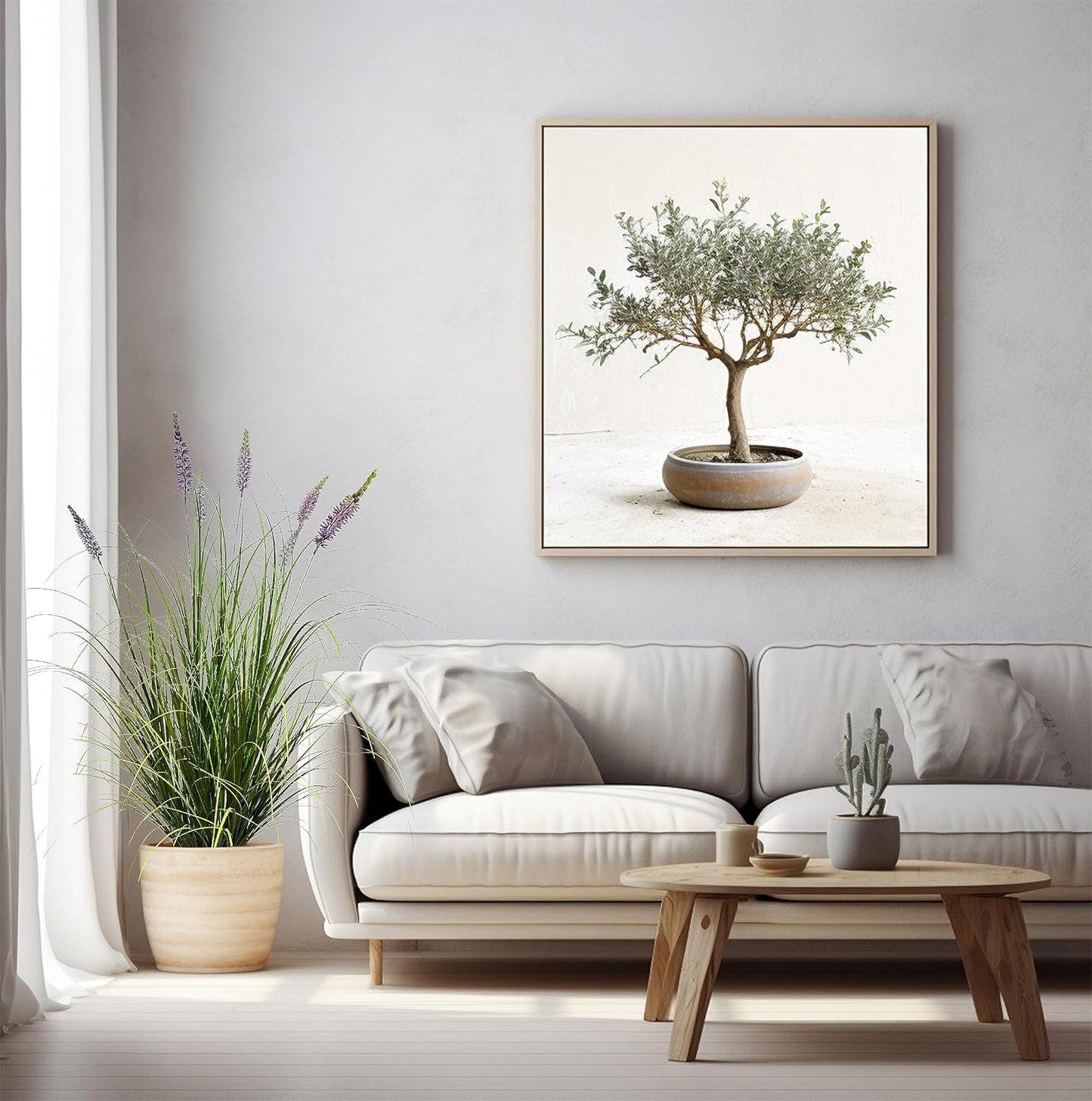 Artificial Plant 47in(2pack) Tall Artificial Lavender Plant,Faux Plants Indoor Home Decorative Artificial Plants & Flowers in Pot Fake Plant, House Plant Indoor