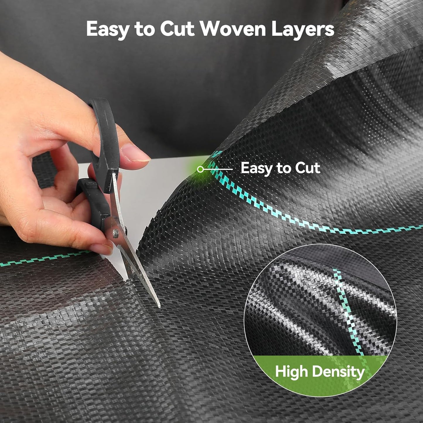 6ftx100ft Weed Barrier Landscape 3.2oz Fabric Heavy Duty, Woven Weed Control Cloth, Woven Geotextile Fabric for Underlayment, Gardening Ground, Commercial Driveway Weed Block Cover Mat