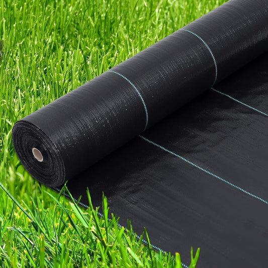 6.5ft x 330ft Premium Weed Barrier Landscape Fabric, 3.2oz Heavy Duty, Weed Control Fabric, High Permeability Good for Flower Bed, Driveway Fabric Ground Cover