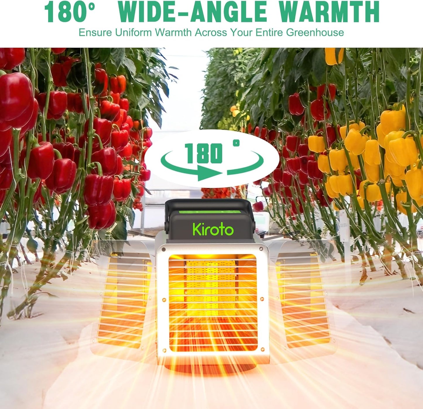 Greenhouse Heater 1500W with APP Remote Control, Greenhouse Heater With Thermostat, Portable Outdoor Heater for Plants Vegetables Flowers,Smart Electric Safe Heater for Green house,Grow Tents,Garage