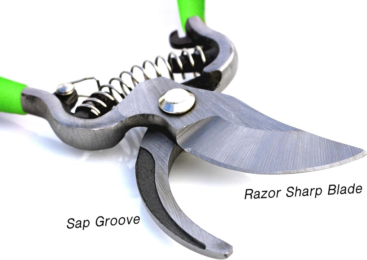 GARDEN GURU Classic Bypass Pruning Shears Clippers – Heavy Duty Forged Steel Garden Pruners – Safety Lock – Non Slip Comfort Grips – Cuts up to 1” Diameter – Professional Bypass Pruners for Gardening