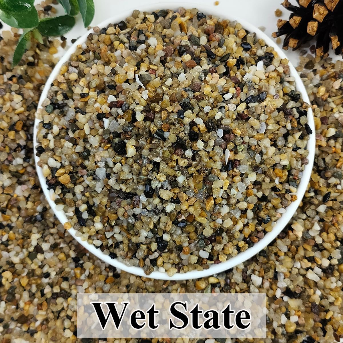 20lbs Aquarium Gravel, 1/8"(2-4mm) Natural River Rocks Succulent Cactus Pea Gravel for Plants, Fish Tank, Decorative Pebbles for Gardening, Flower Pots, Vase Fillers, Landscaping