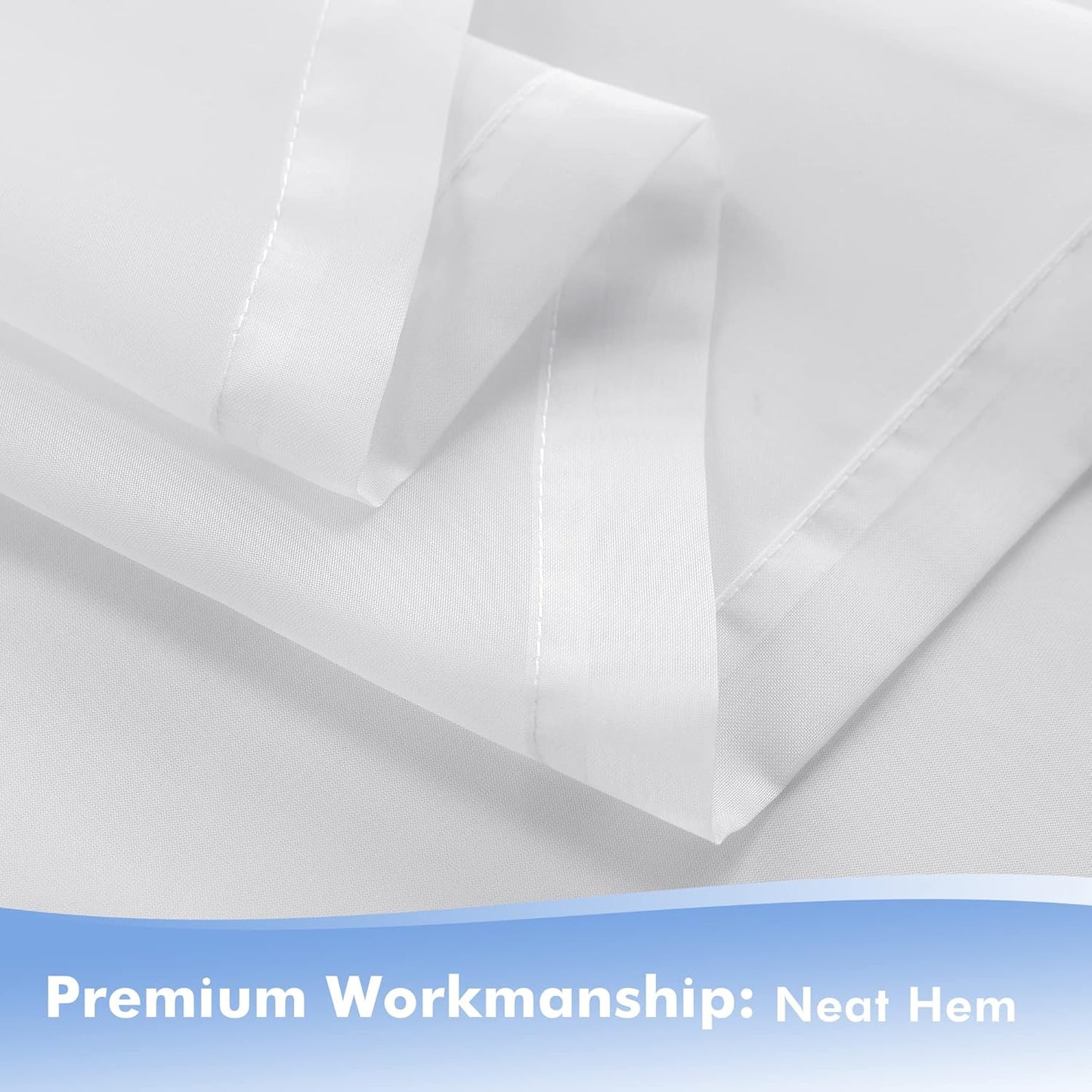 HolidayIdeas White Outdoor Sheer Curtains for Patio Waterproof, 6 Panels - 54 x 84 Inch - Light Filtering Voile Outside Curtains Grommet Drapes for Front Porch, Gazebo, Pergola, Backyard