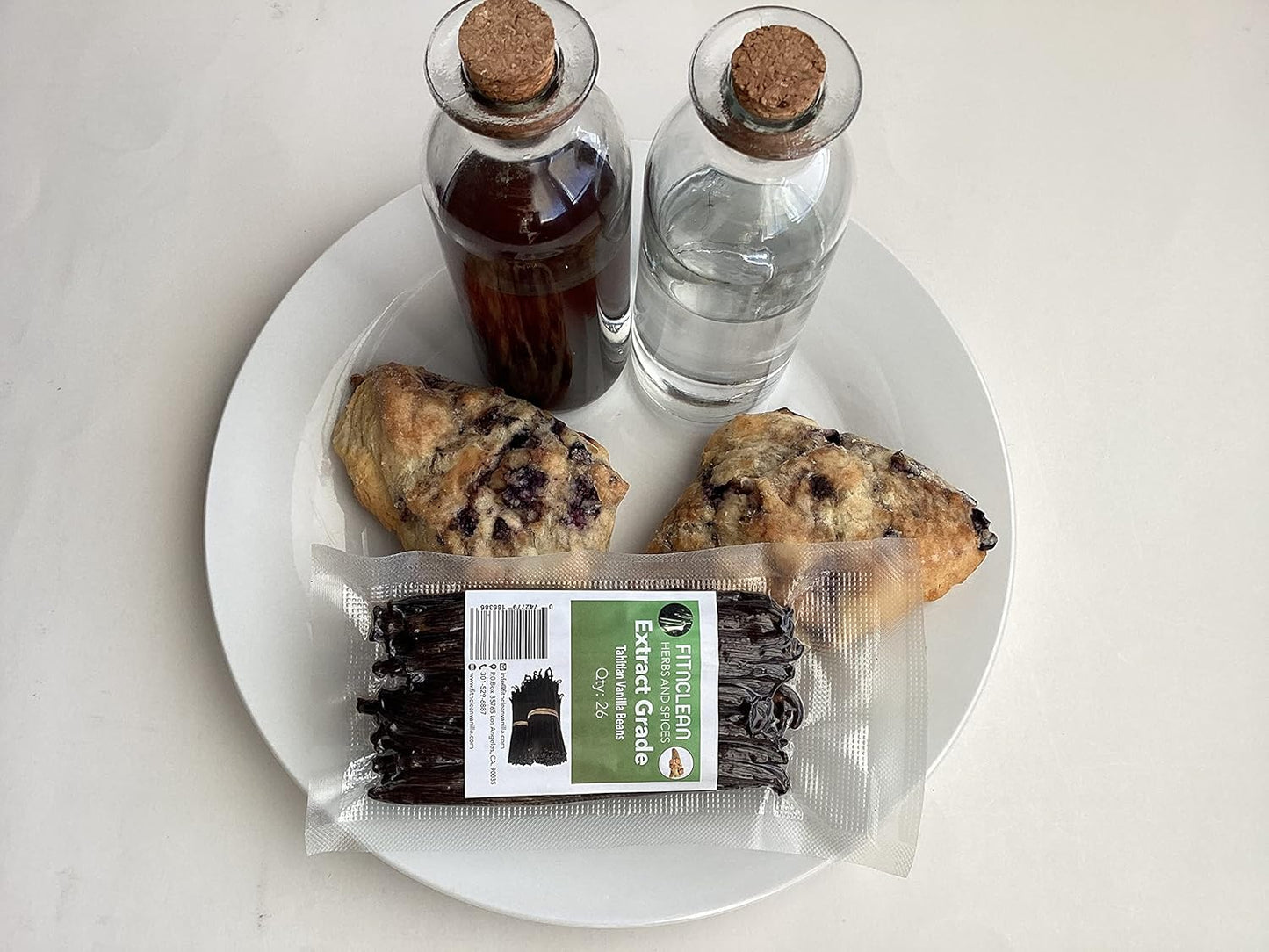 26 Tahitian Vanilla Beans Grade B Extract Exclusive Bulk|4"-5" Whole Natural Raw NON-GMO PODS by FITNCLEAN VANILLA