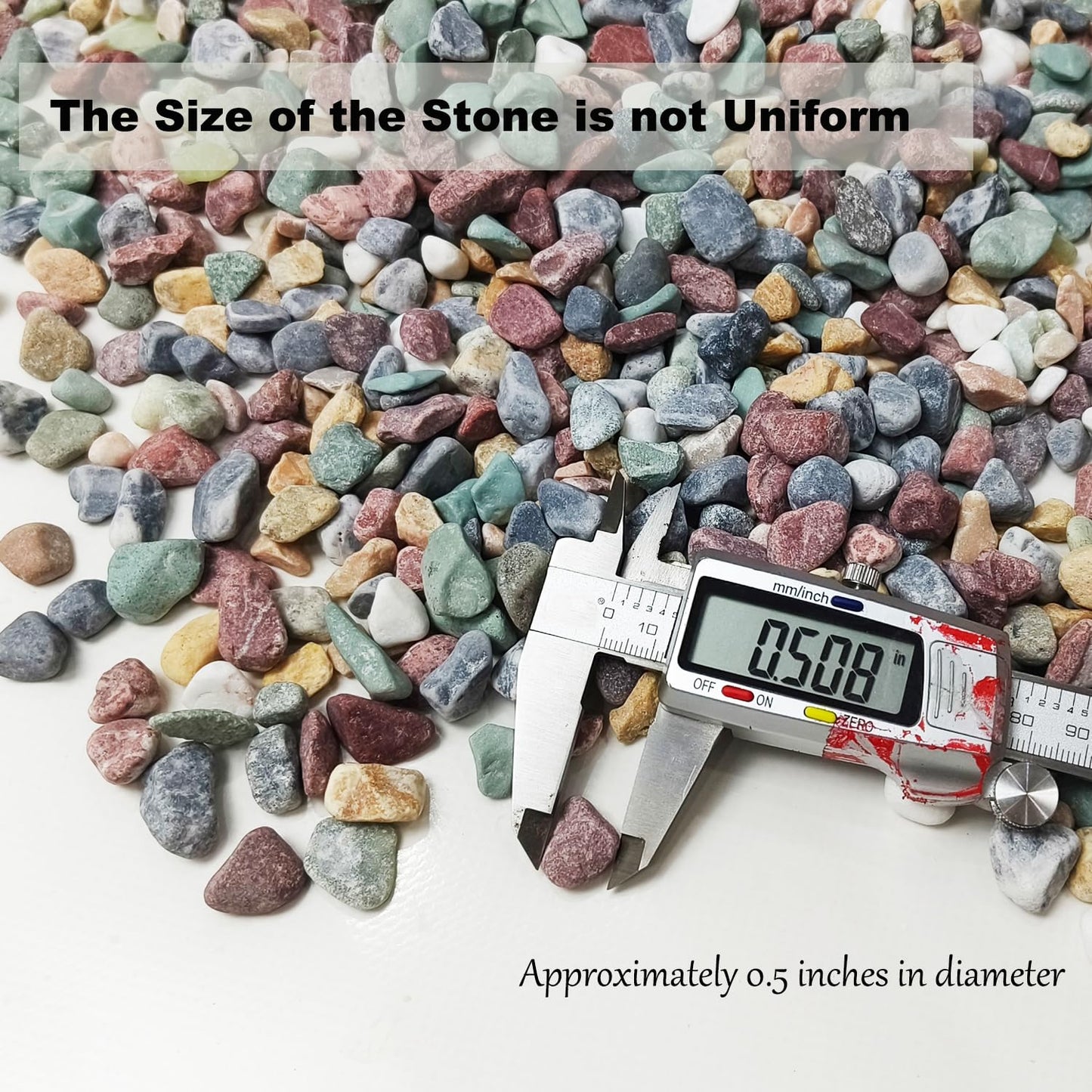 15LB Succulents Rocks for Plants Cactus Gravel Pebbles for Fish Tank 1/2 Inch Natural River Rocks for Vase, Aquarium, Landscaping,Bonsai,Terrarium Pebbles, Mixed Color