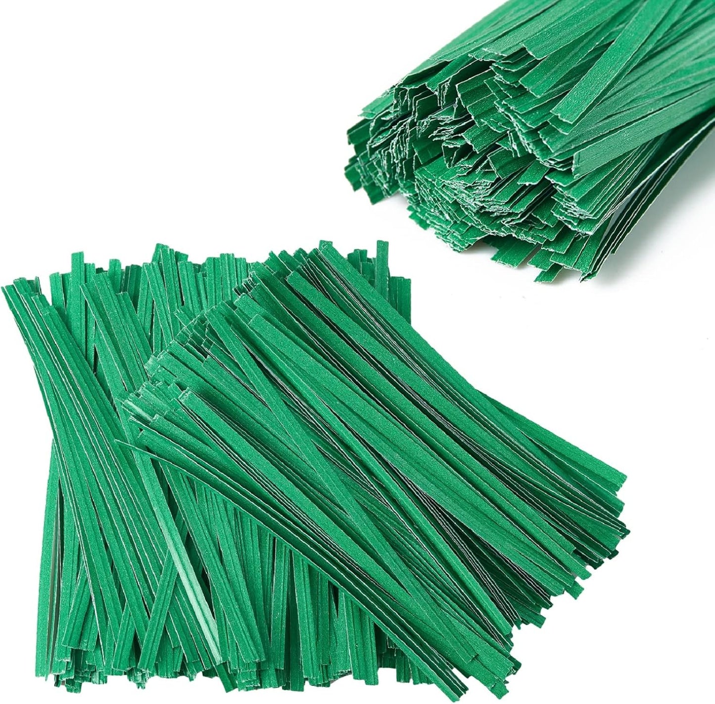 500 Pcs 5" Green Paper Twist Ties, Bread Ties Twisty-Ties for Party Cello Candy Bread Coffee Bags Cake Pops