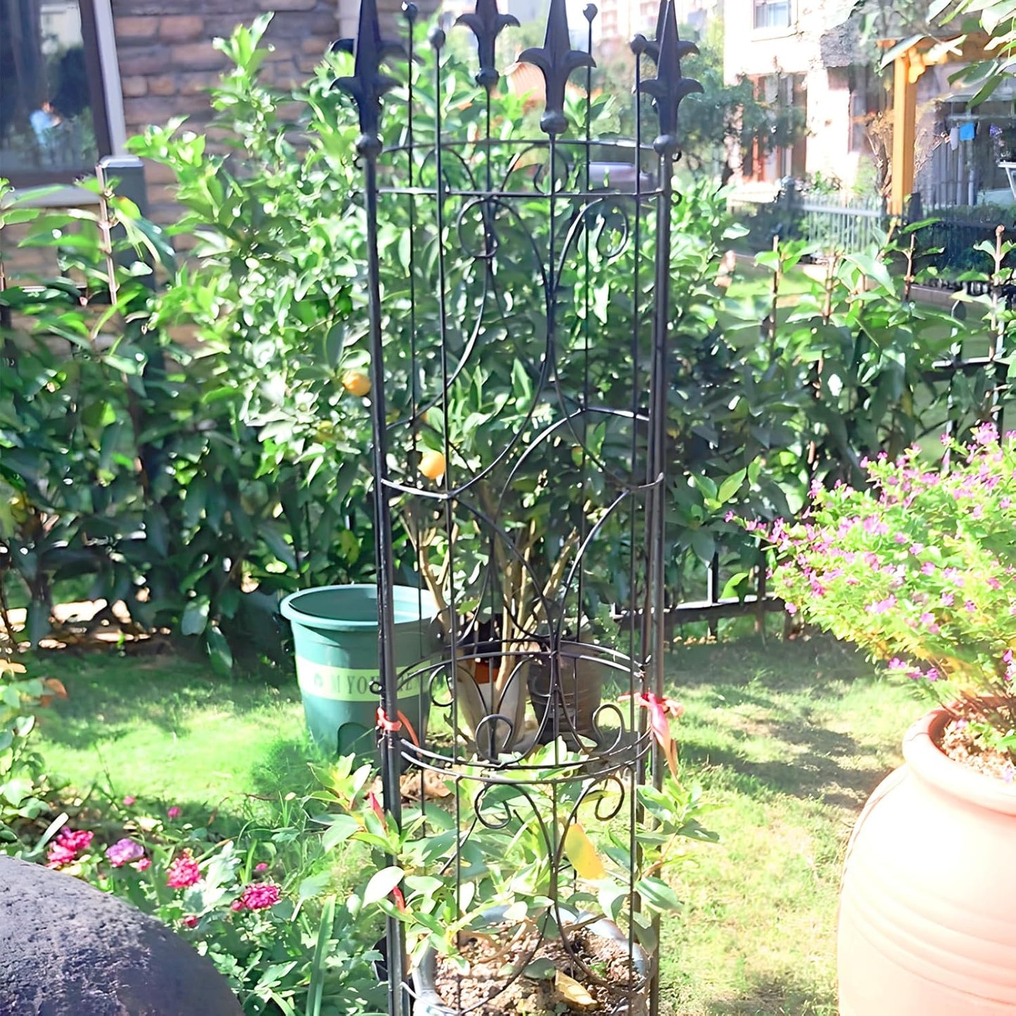 Garden Trellis 2 Pack 72'' H x 12'' W Metal Plant Trellis Indoor/Outdoor Metal Garden Trellis Plant Trellis for Potted Plants Climbing Houseplants Flowers