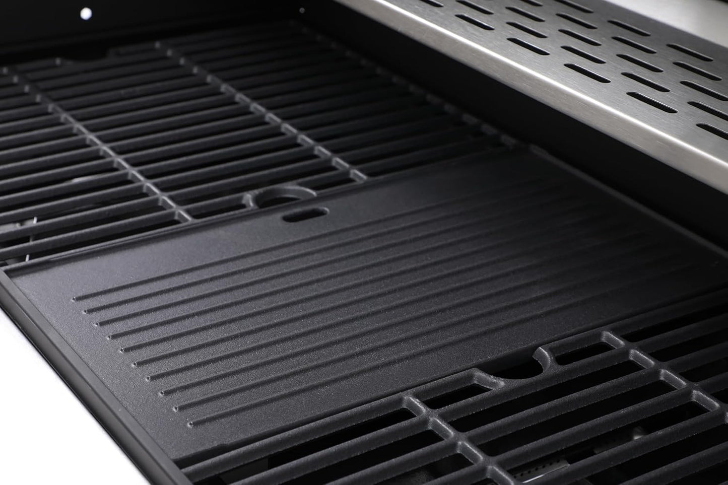 6-Burner Propane Gas BBQ Grill with Side Burner, 57,300 BTU Output, Enameled Cast Iron Grates, Heavy-Duty Stainless Steel Outdoor Grill for Backyard Barbecue