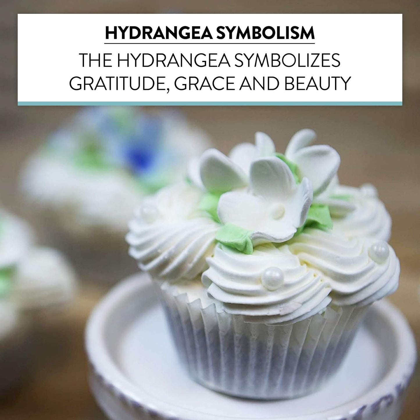 Global Sugar Art Hydrangea Blossom Edible Sugar Cake Flowers, White Unwired, 36 Count by Chef Alan Tetreault