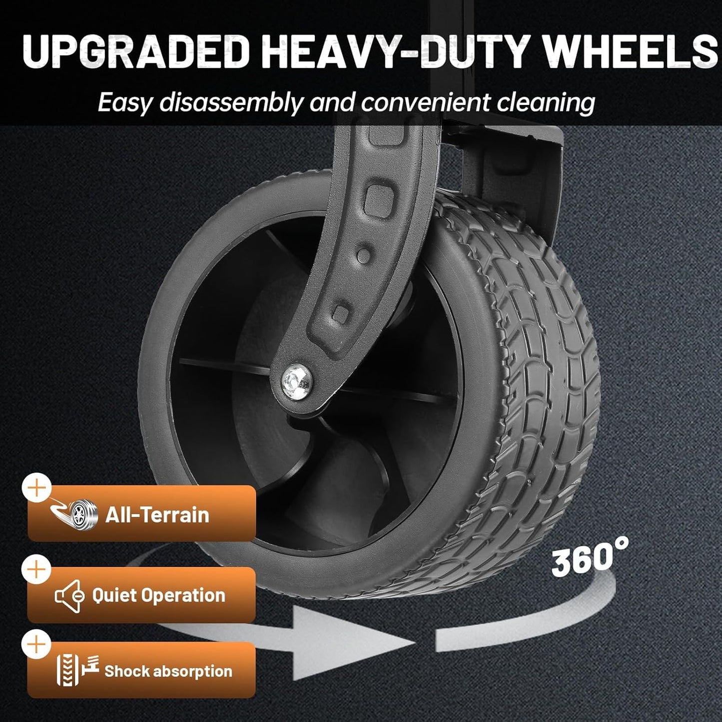 EchoSmile Collapsible Folding Wagon Cart with All-Terrain Wide Wheels, Heavy Duty Garden Cart with 350lbs Capacity,Portable Lightweight Rolling Wagon Cart for Camping Beach Sports Shopping,Blue